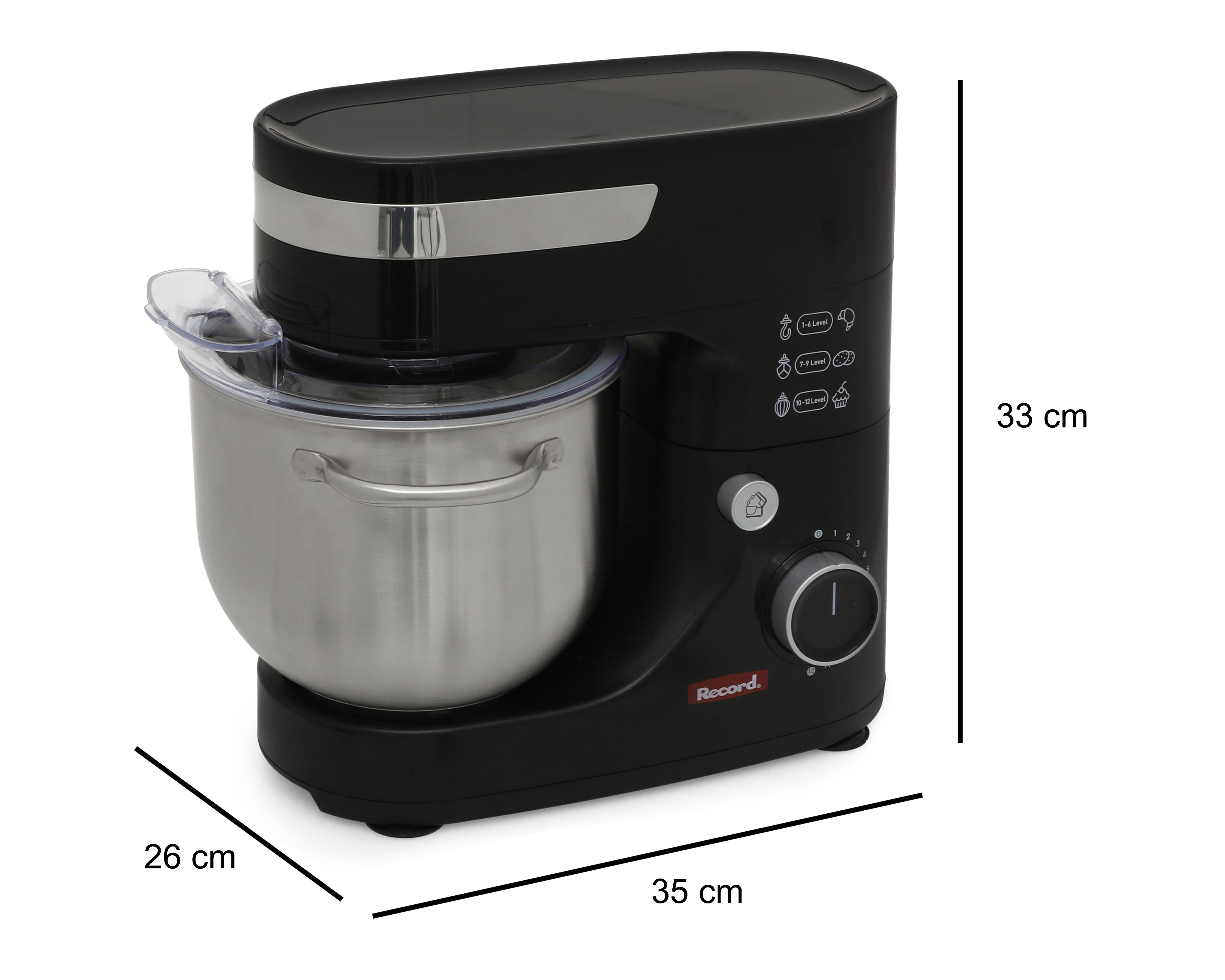 Foto 8 pulgar | Foto 7 | Batidora de Pedestal Record HH-9107S 12 Velocidades 3 Accesorios