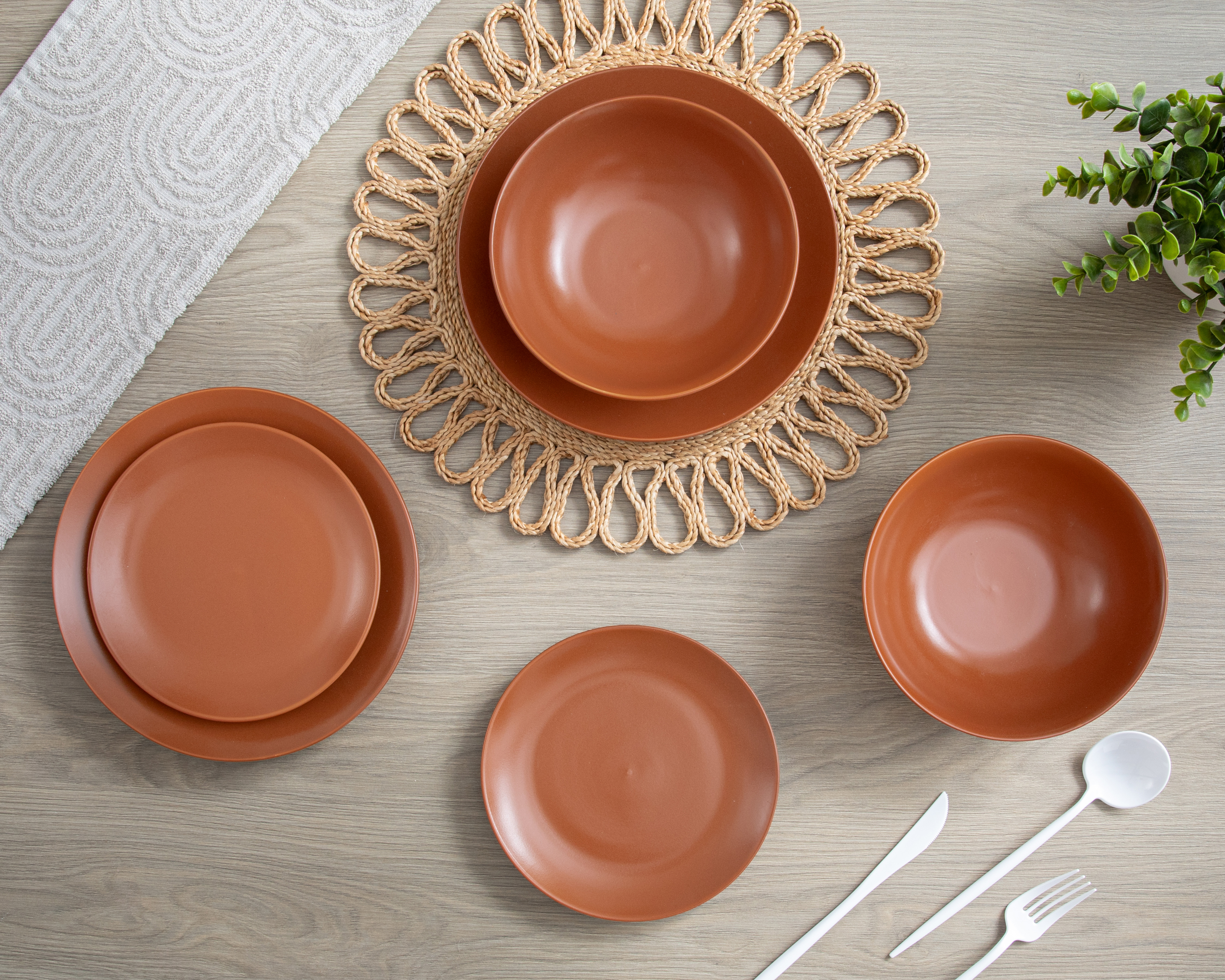 Vajilla de Porcelana Café para 4 Personas 12 Piezas