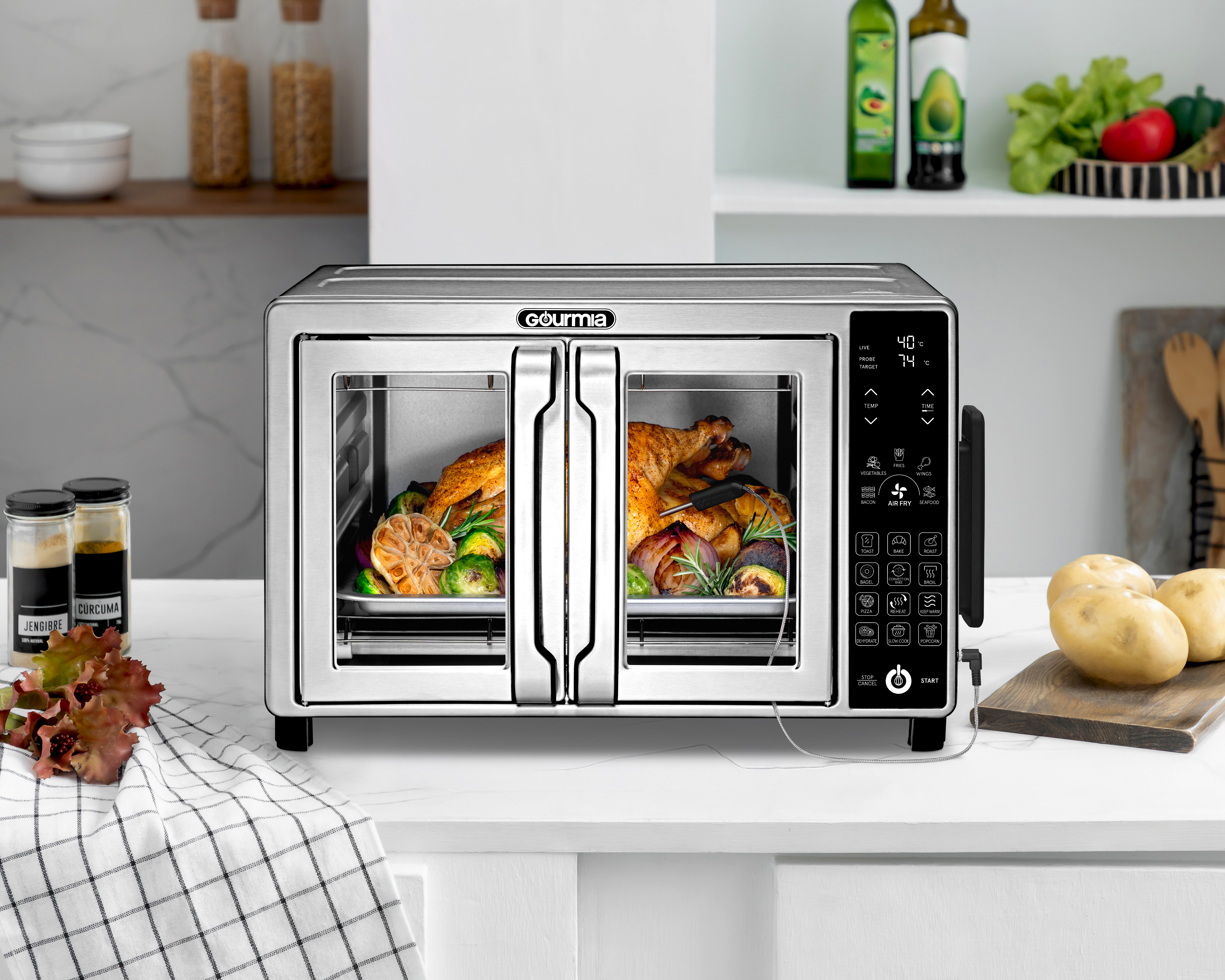 Horno Eléctrico con Freidora Gourmia GTF2468 24 Litros