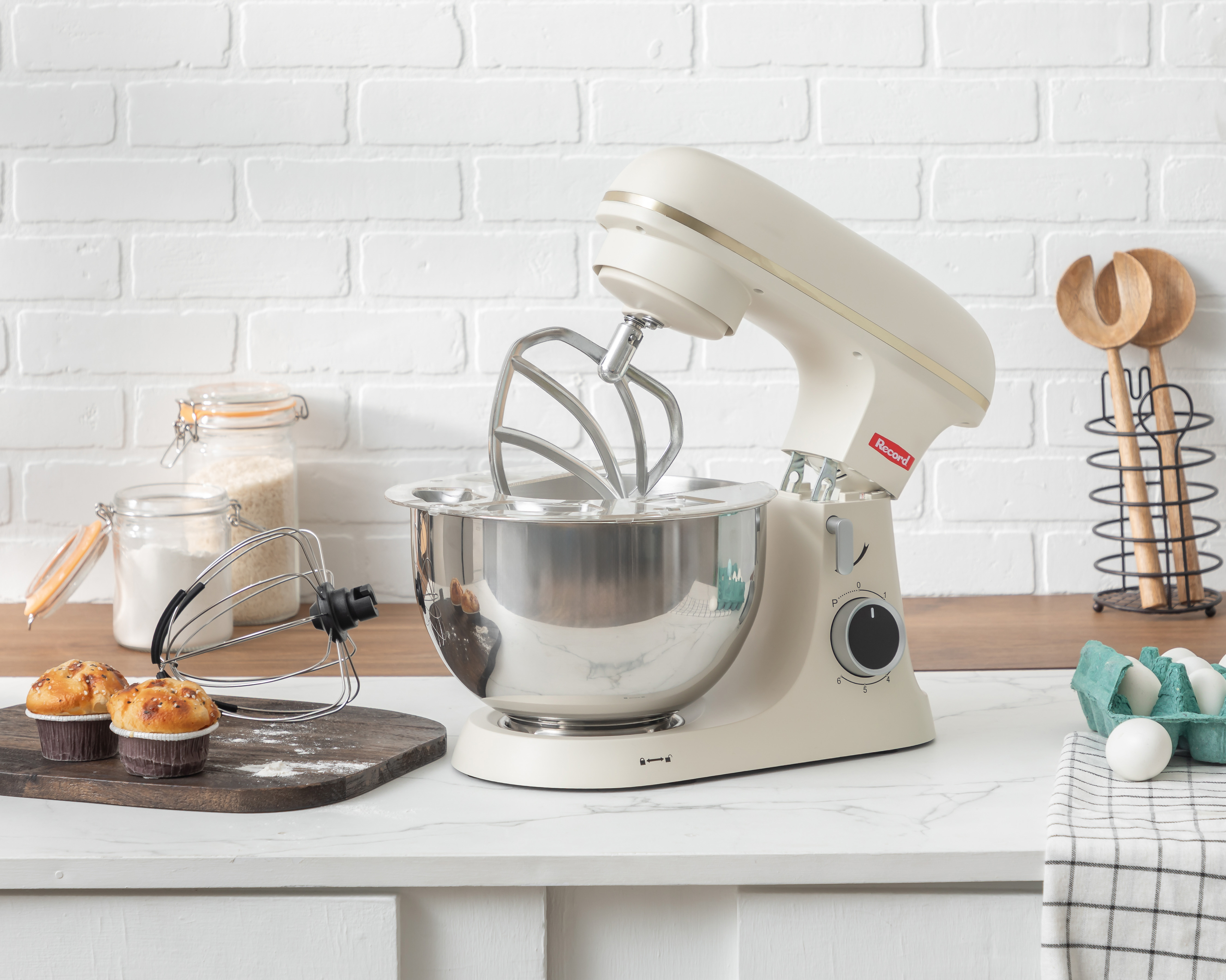 Foto 6 | Foto 6 | Batidora de Pedestal Record SM-1559-12 10 Velocidades 3 Accesorios