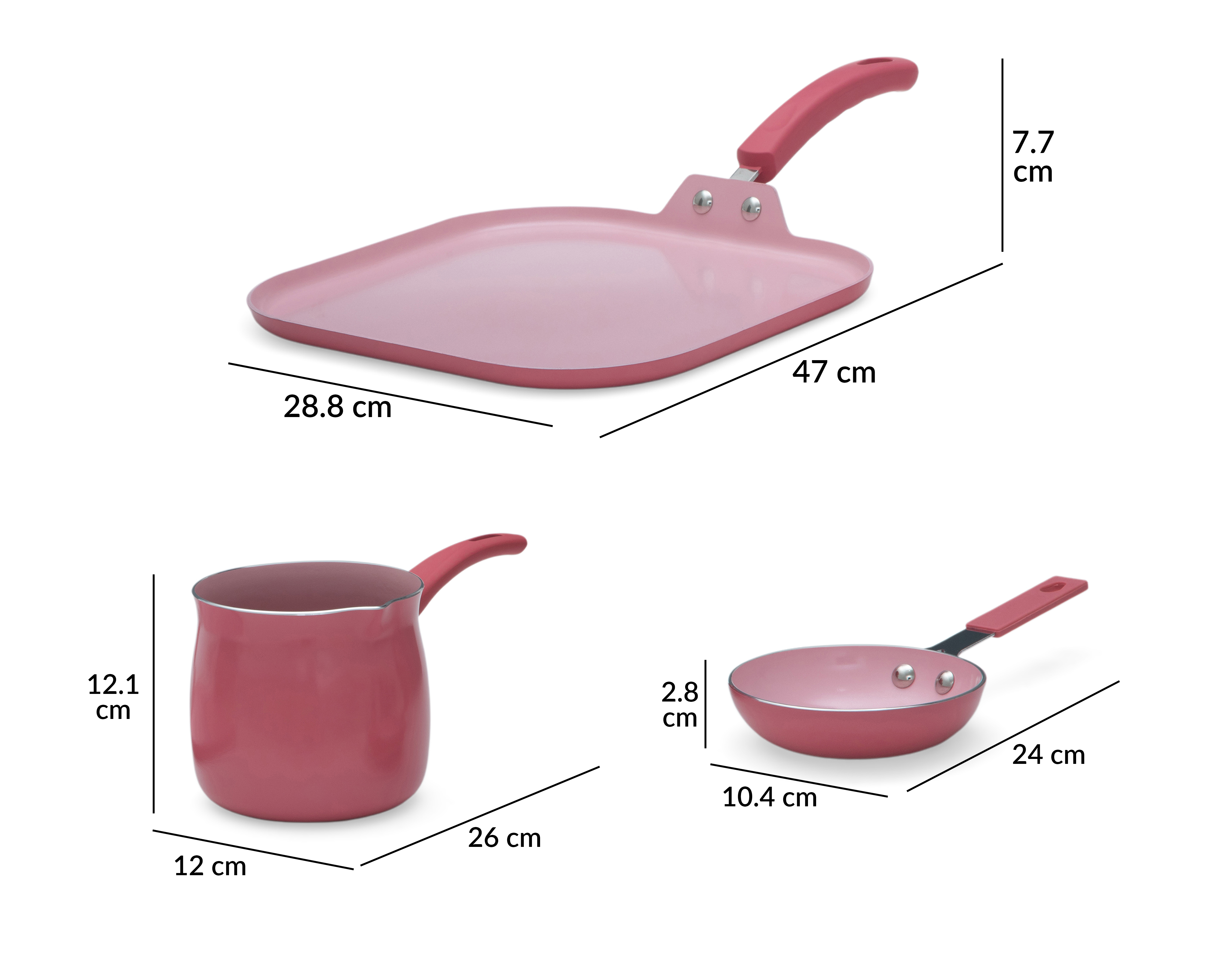 Foto 9 pulgar | Foto 8 | Juego de Sartén con Comal y Pocillo Record 3 Piezas