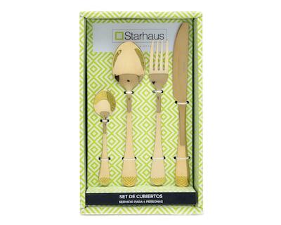 Foto 1 | Foto 1 | Juego de Cubiertos Starhaus de Acero Inoxidable 16 Piezas
