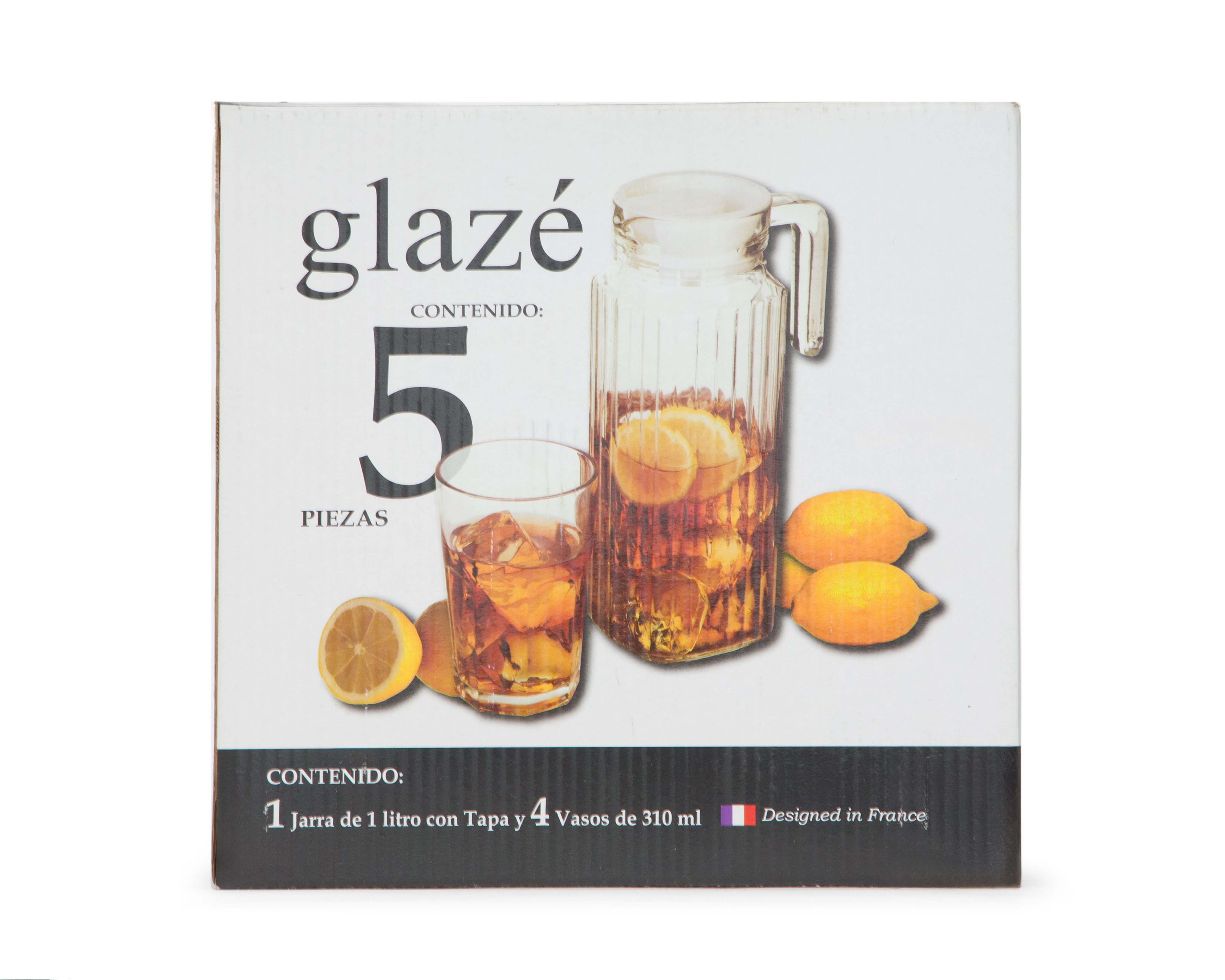 Foto 4 | Foto 4 | Juego de Jarra y Vasos de Vidrio Glazé 5 Piezas