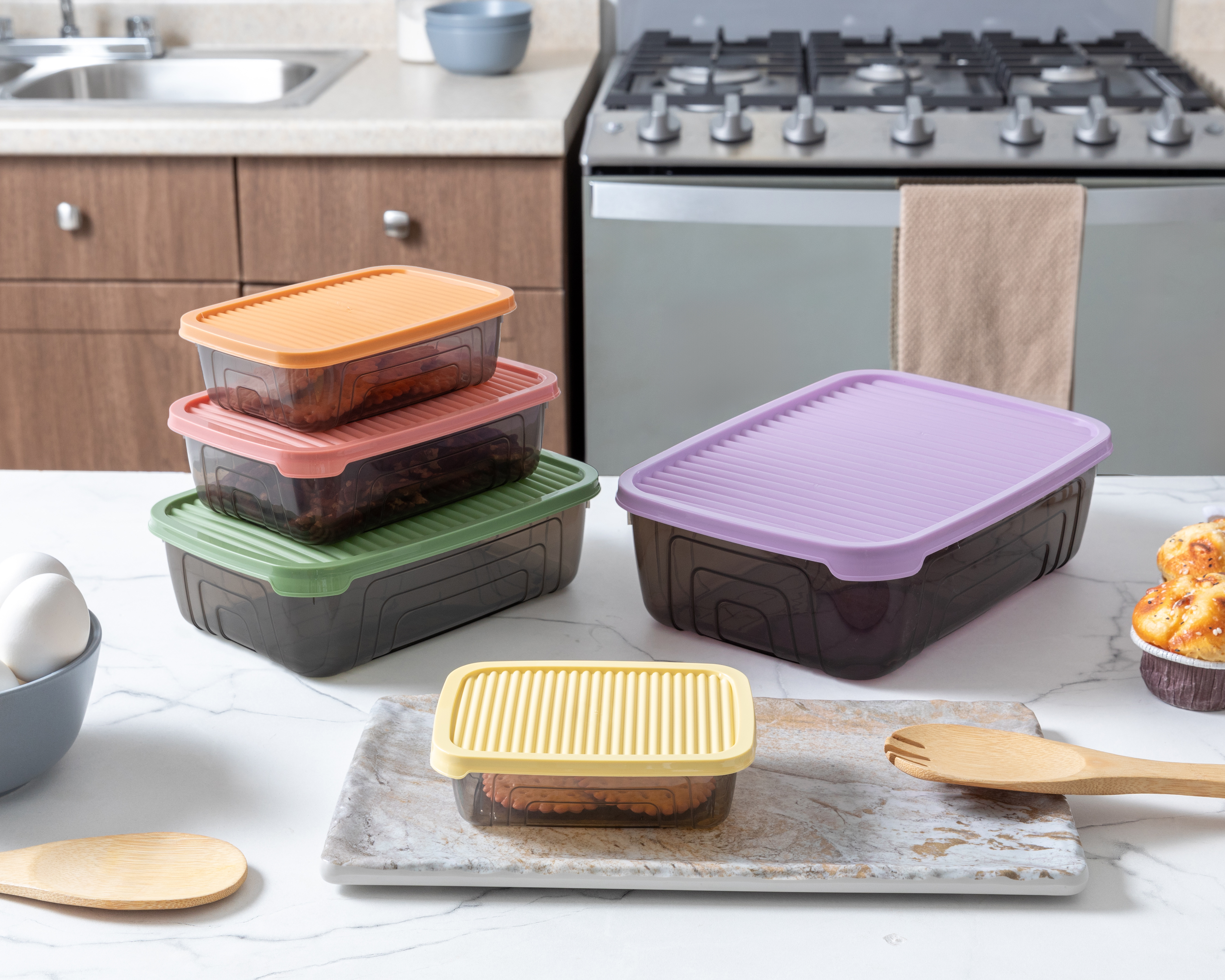 Foto 5 pulgar | Foto 4 | Contenedor de Plástico Starhaus 5 Piezas