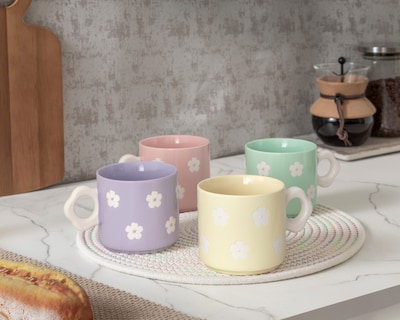 Foto 4 | Foto 4 | Taza de Cerámica Starhaus 480 ml 4 Piezas