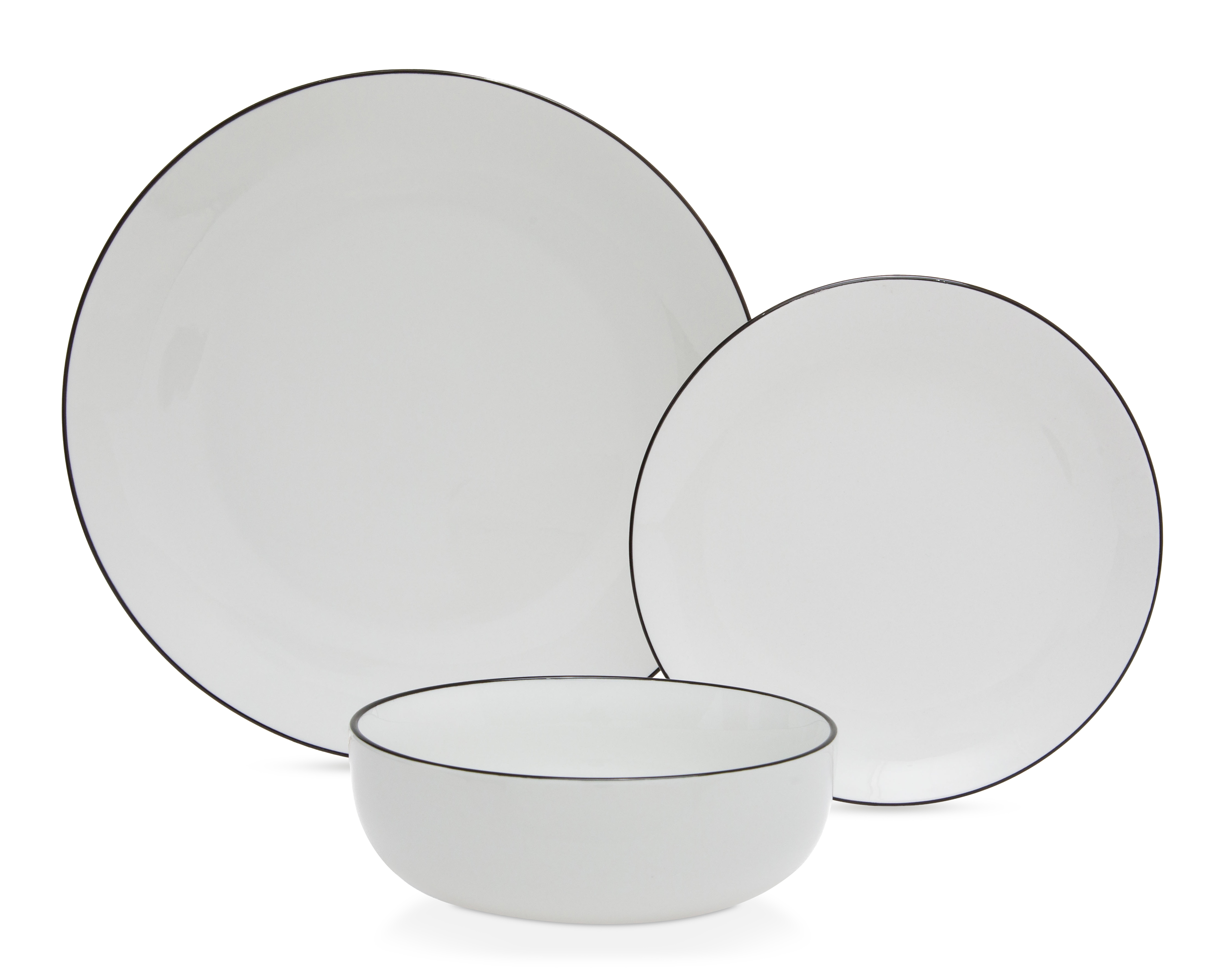 Foto 2 | Foto 2 | Vajilla de Porcelana Blanca para 4 Personas 12 Piezas