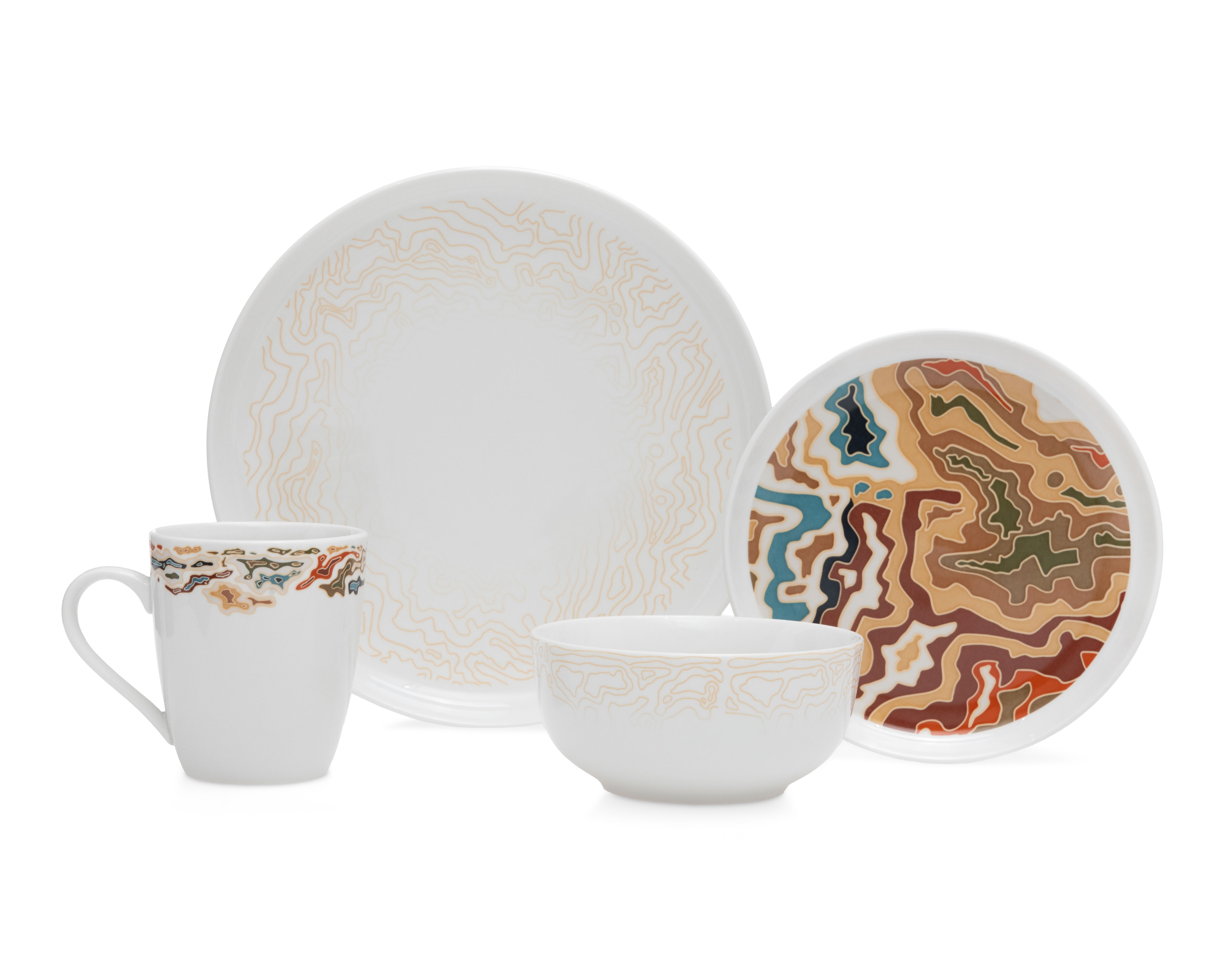 Foto 2 | Foto 2 | Vajilla de Porcelana Blanca para 4 Personas 16 Piezas
