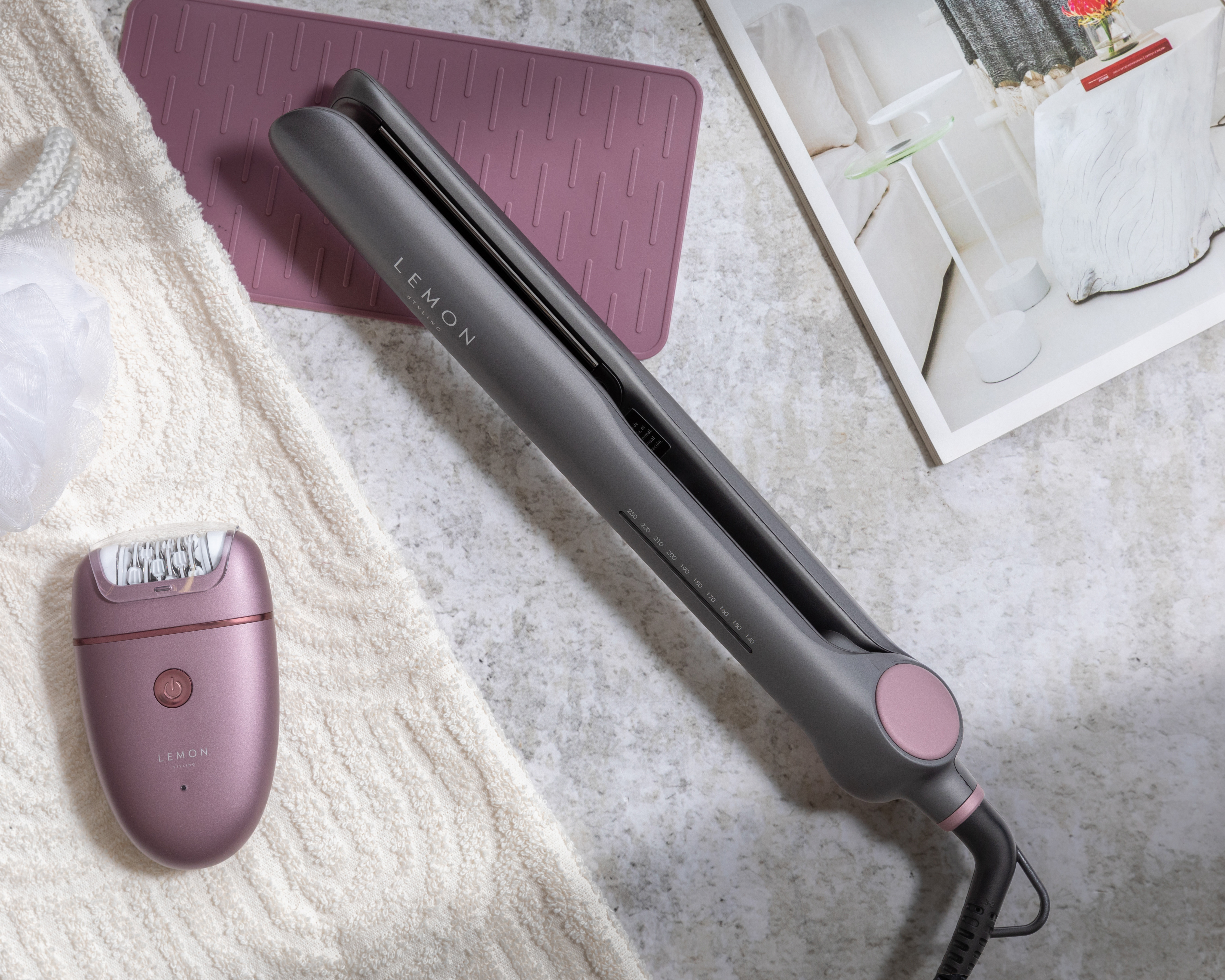 Foto 6 | Foto 6 | Plancha para Cabello Lemon Styling Blossom con Tapete