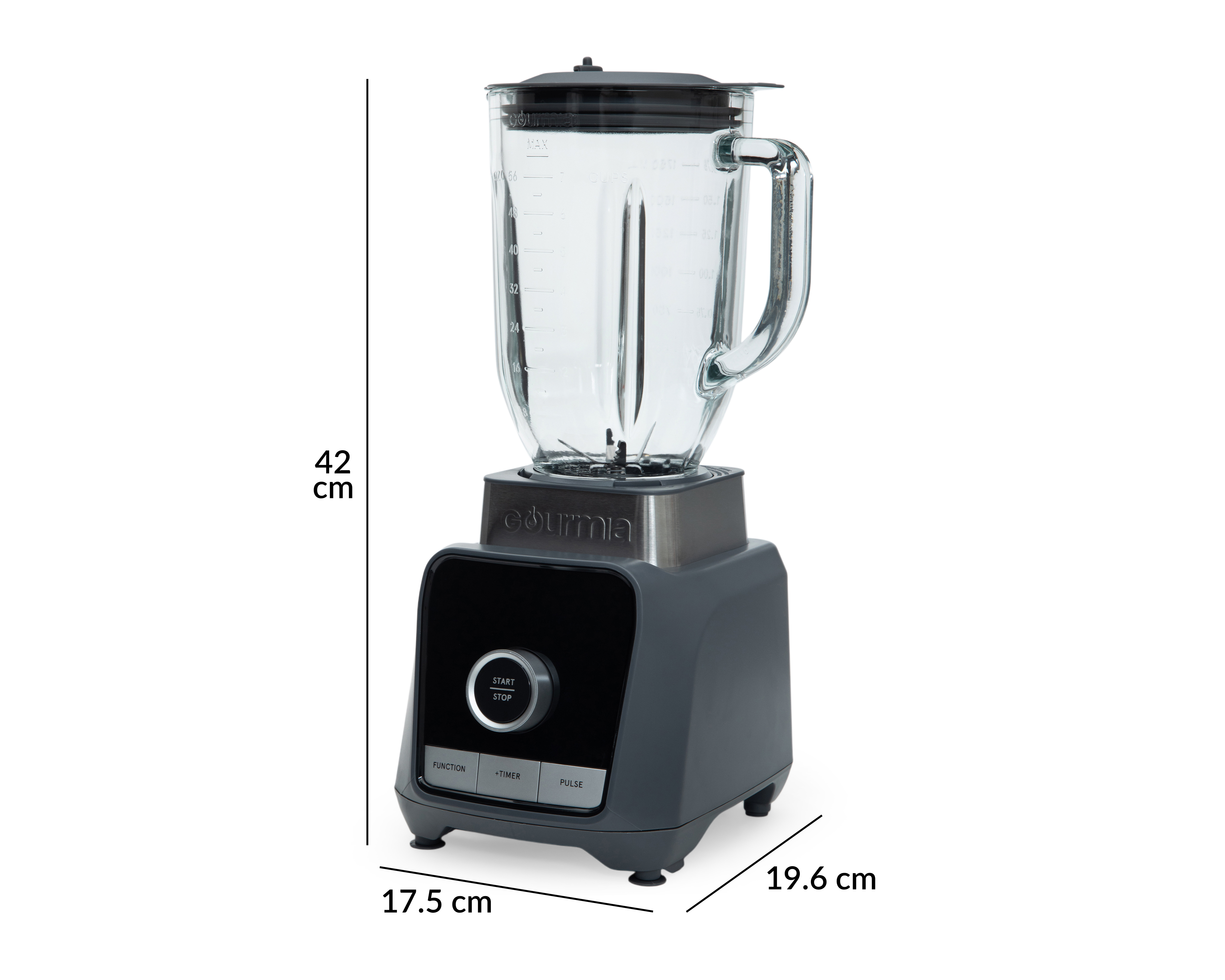 Foto 8 | Foto 8 | Licuadora Gourmia 4 Velocidades con Vaso de Vidrio y Accesorios