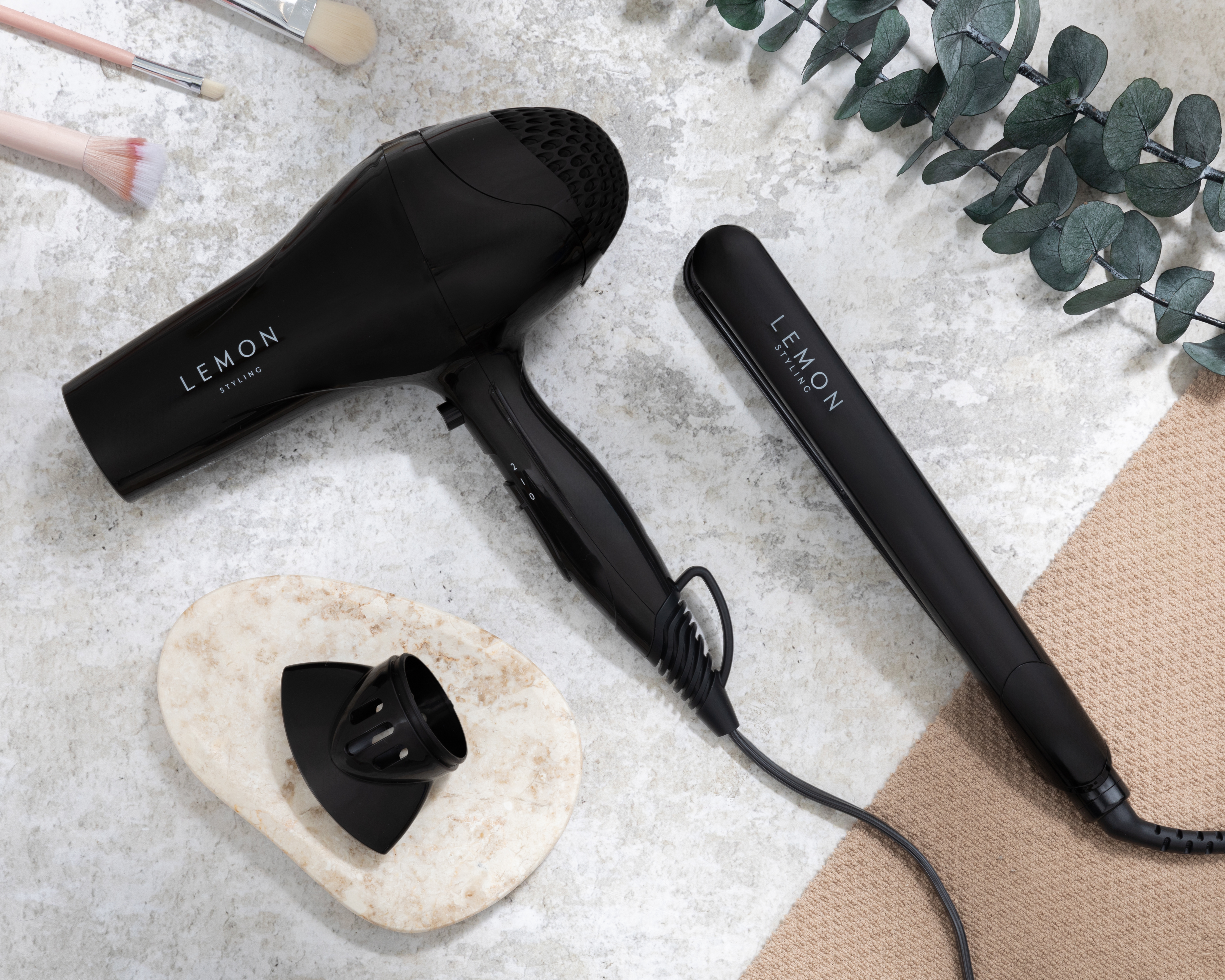 Foto 8 pulgar | Foto 7 | Combo de Secadora y Alaciadora Lemon Styling Onyx con Accesorios