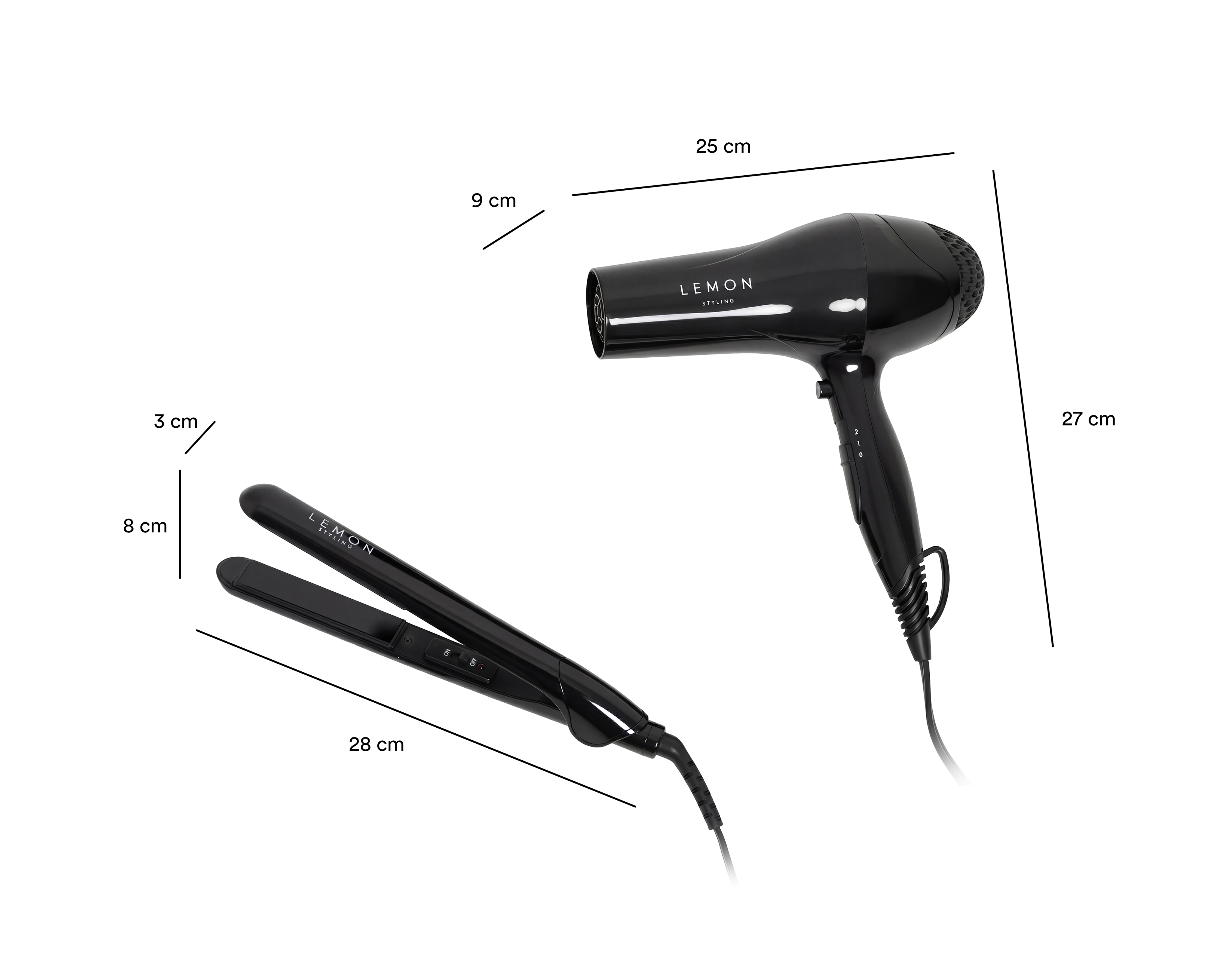 Foto 8 | Foto 8 | Combo de Secadora y Alaciadora Lemon Styling Onyx con Accesorios