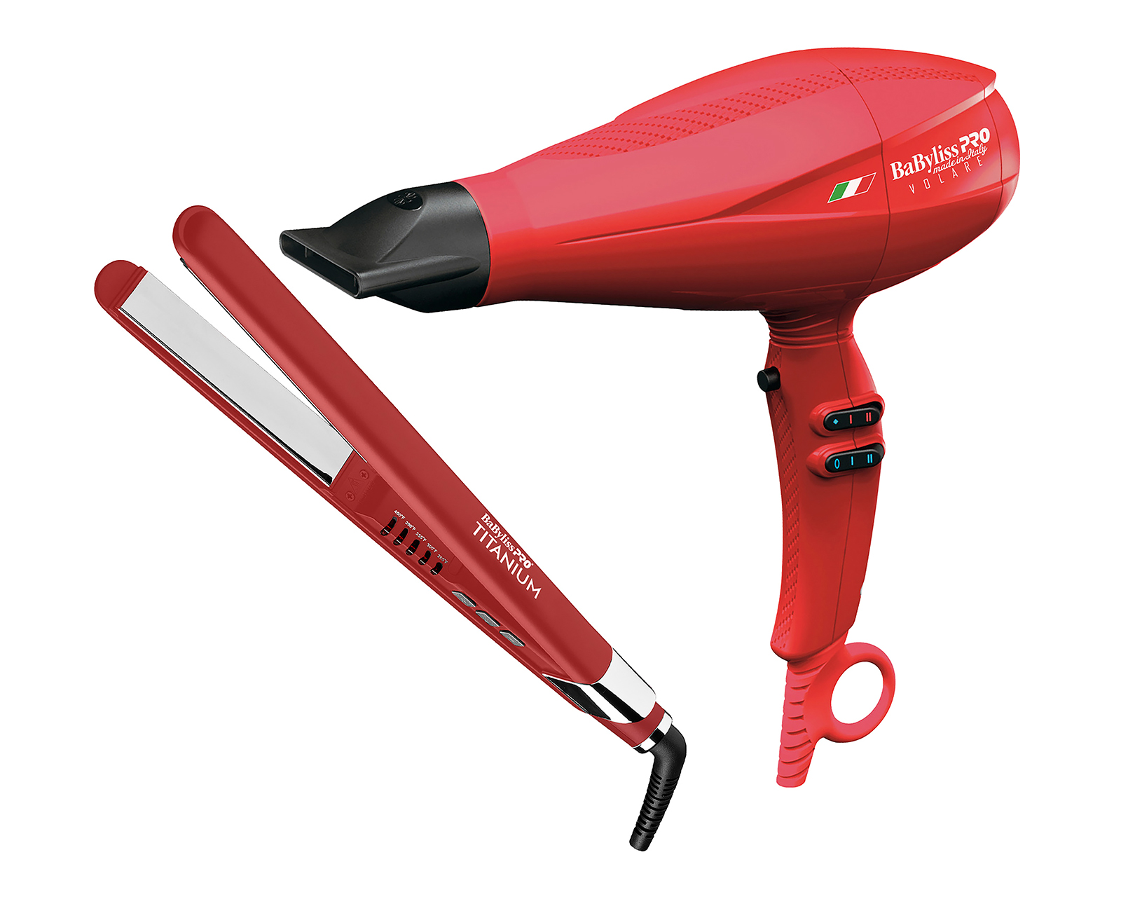 Combo de Secadora y Plancha para el Cabello BaBylissPRO KBFRY130 Volare V1 Nano Titanium