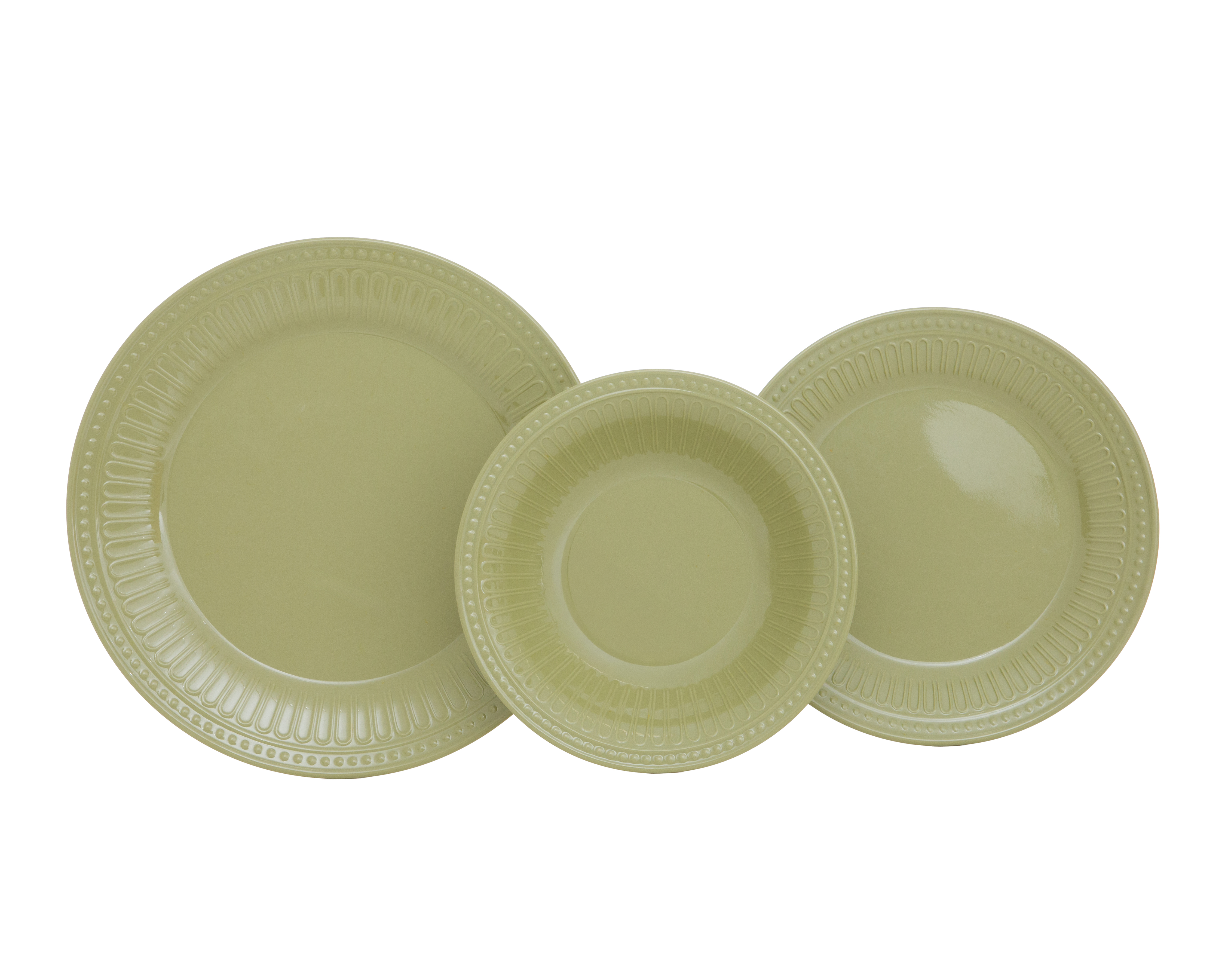 Foto 3 pulgar | Foto 2 | Vajilla de Melamina Verde para 4 Personas 12 Piezas