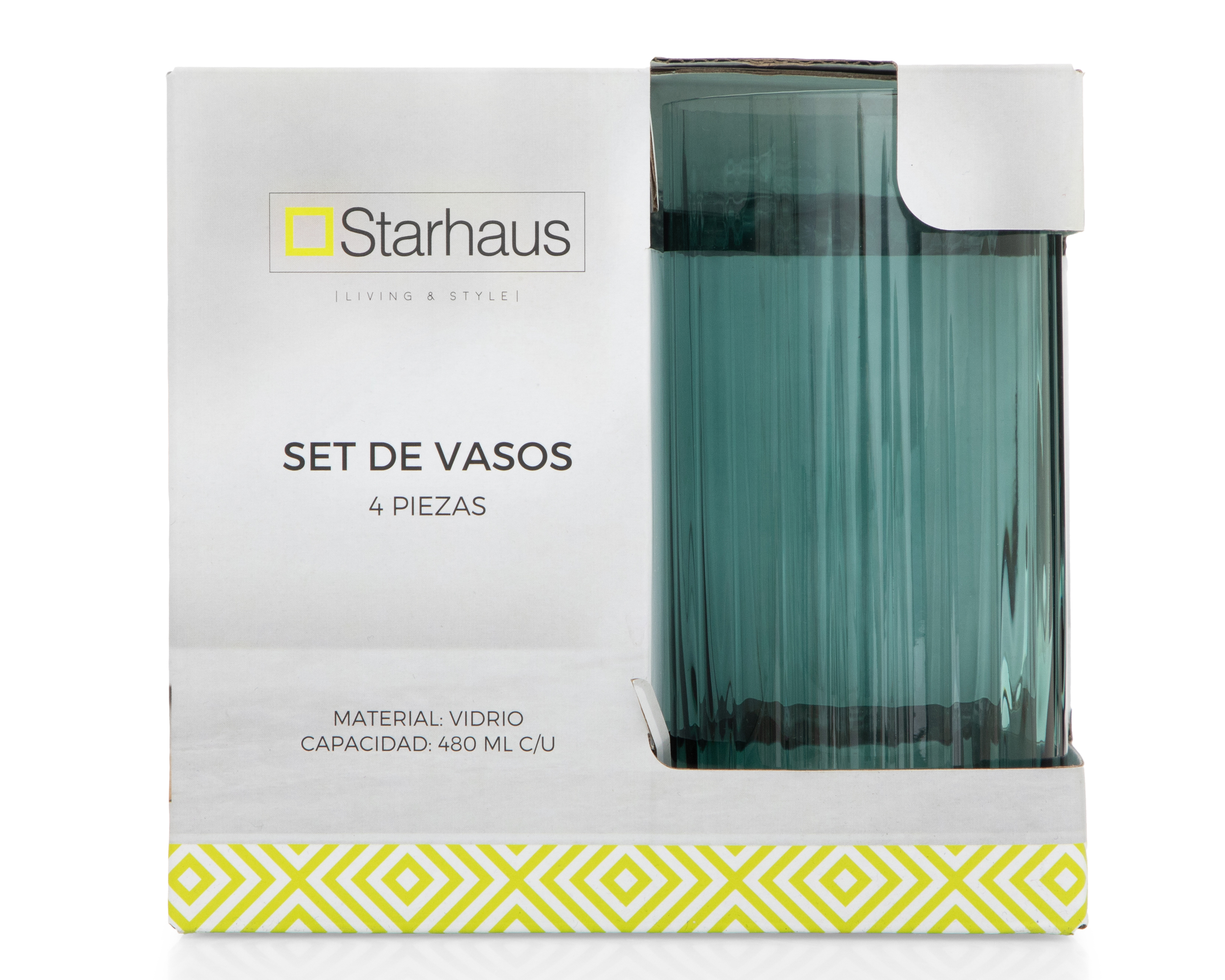 Foto 3 pulgar | Foto 2 | Vaso de Vidrio Starhaus 480 ml 4 Piezas