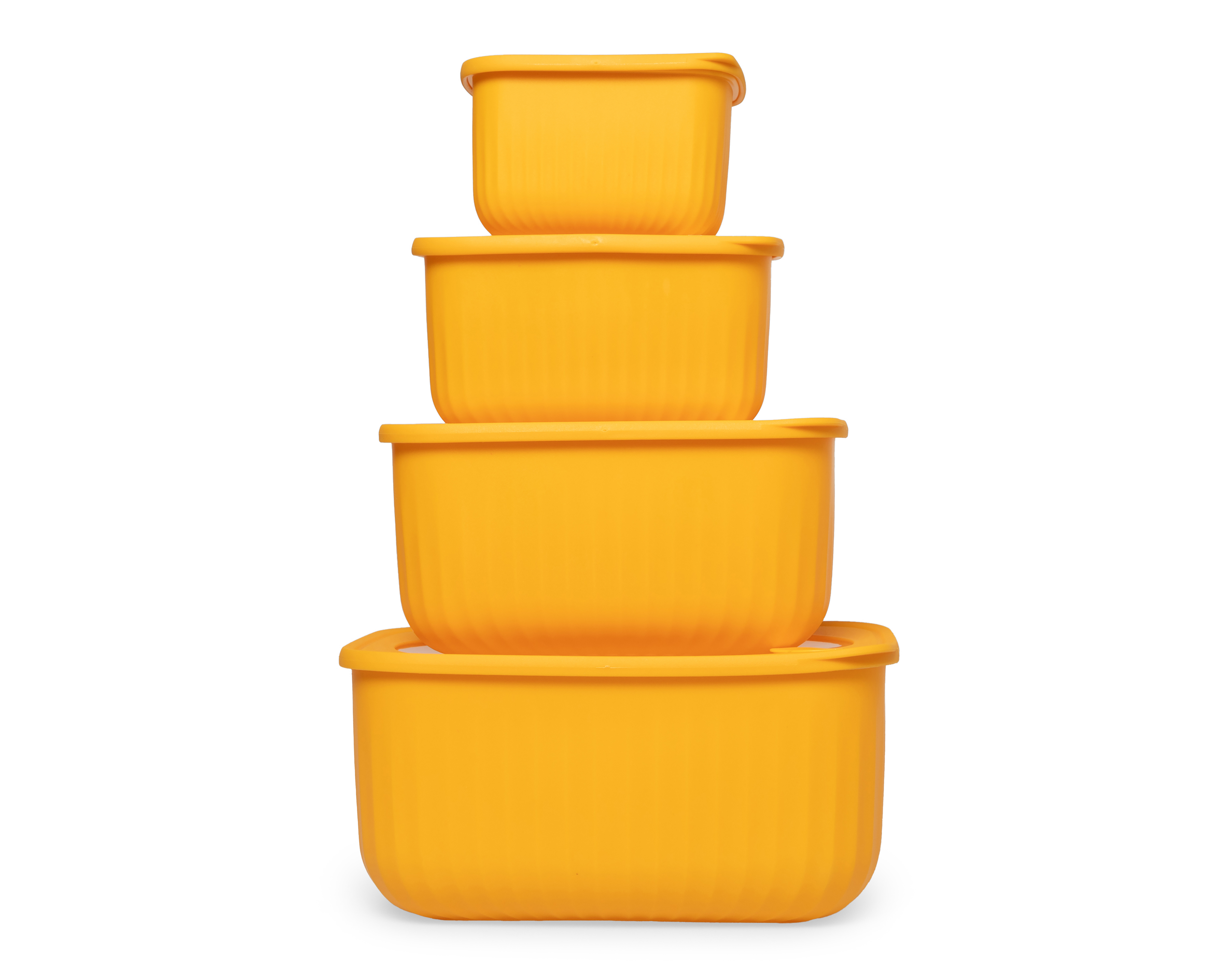 Contenedor de Plástico +Simple 4 Piezas