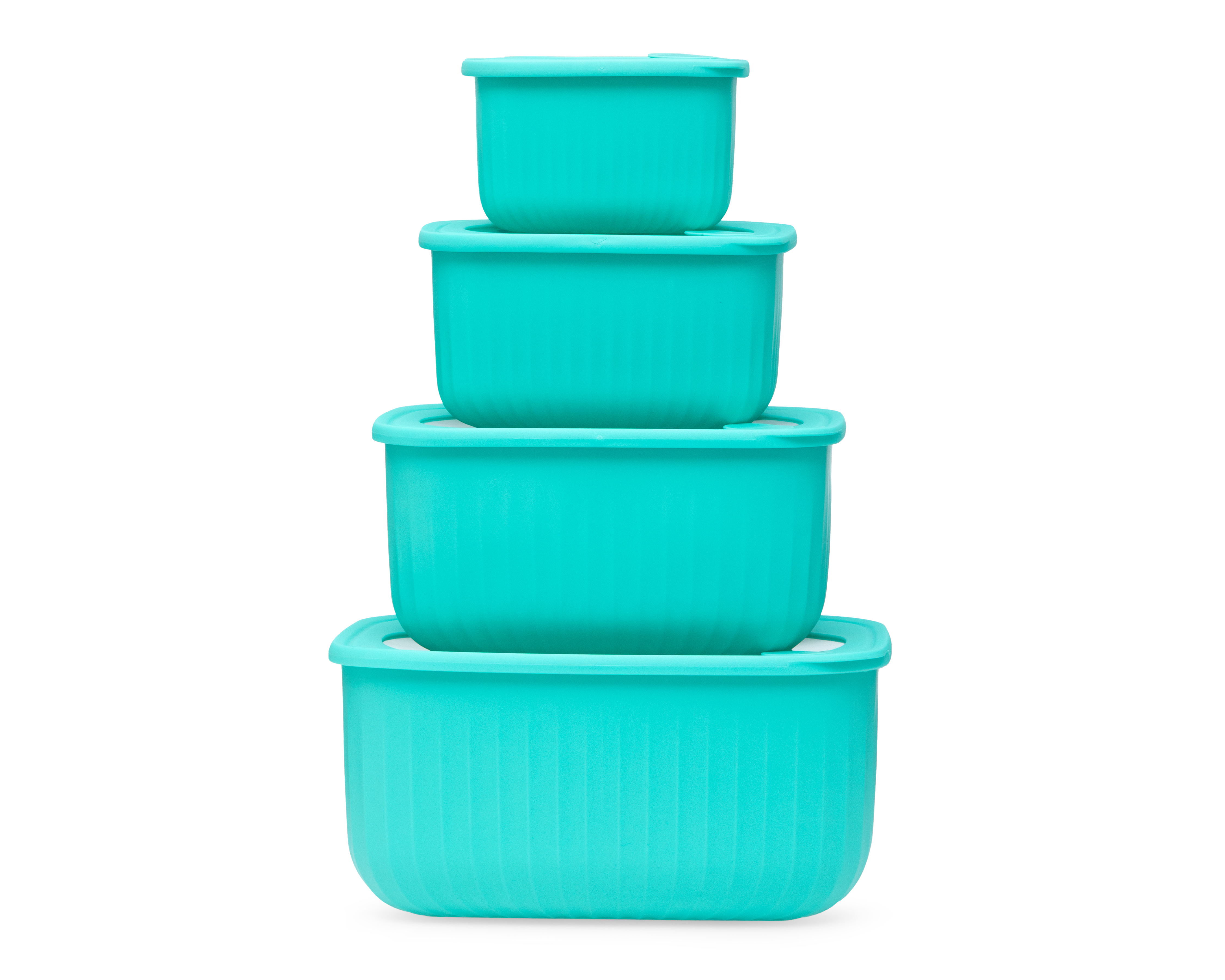 Contenedor de Plástico +Simple 4 Piezas