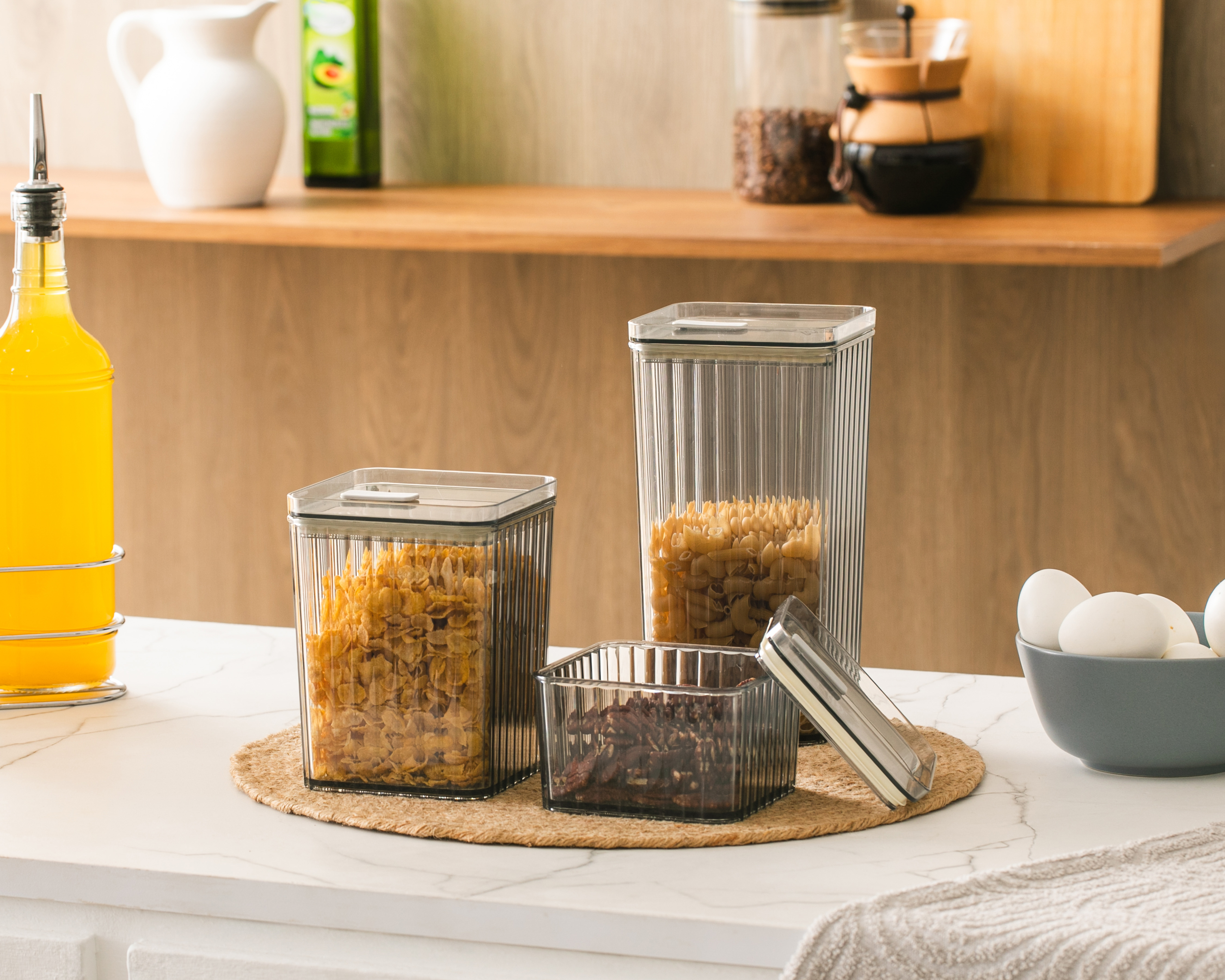 Foto 4 | Foto 4 | Juego de Aceiteras de Vidrio Starhaus 3 Piezas