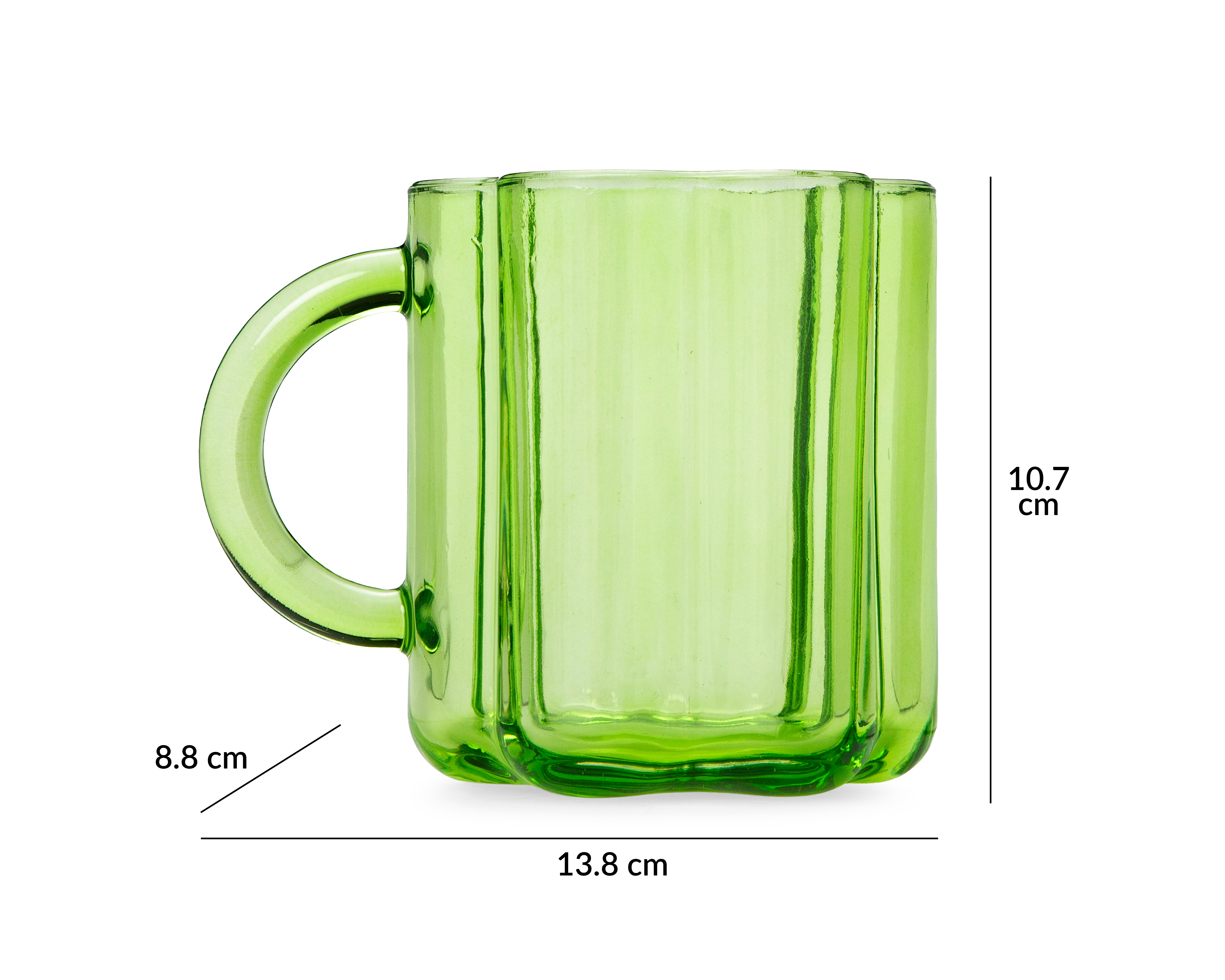 Foto 5 | Foto 5 | Taza de Vidrio Starhaus 450 ml 2 Piezas