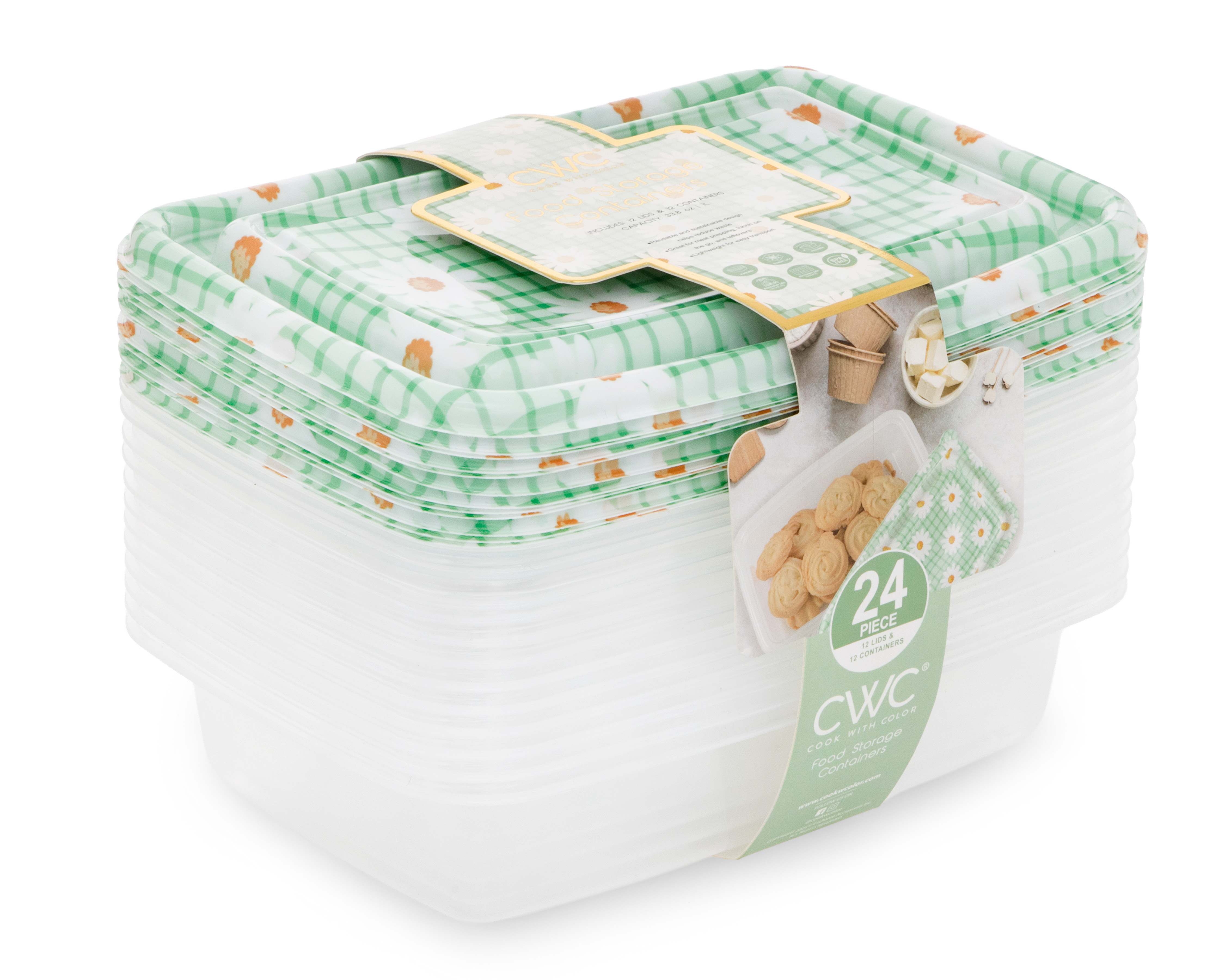 Contenedor de Plástico Cook With Color 1 Litro 12 Piezas