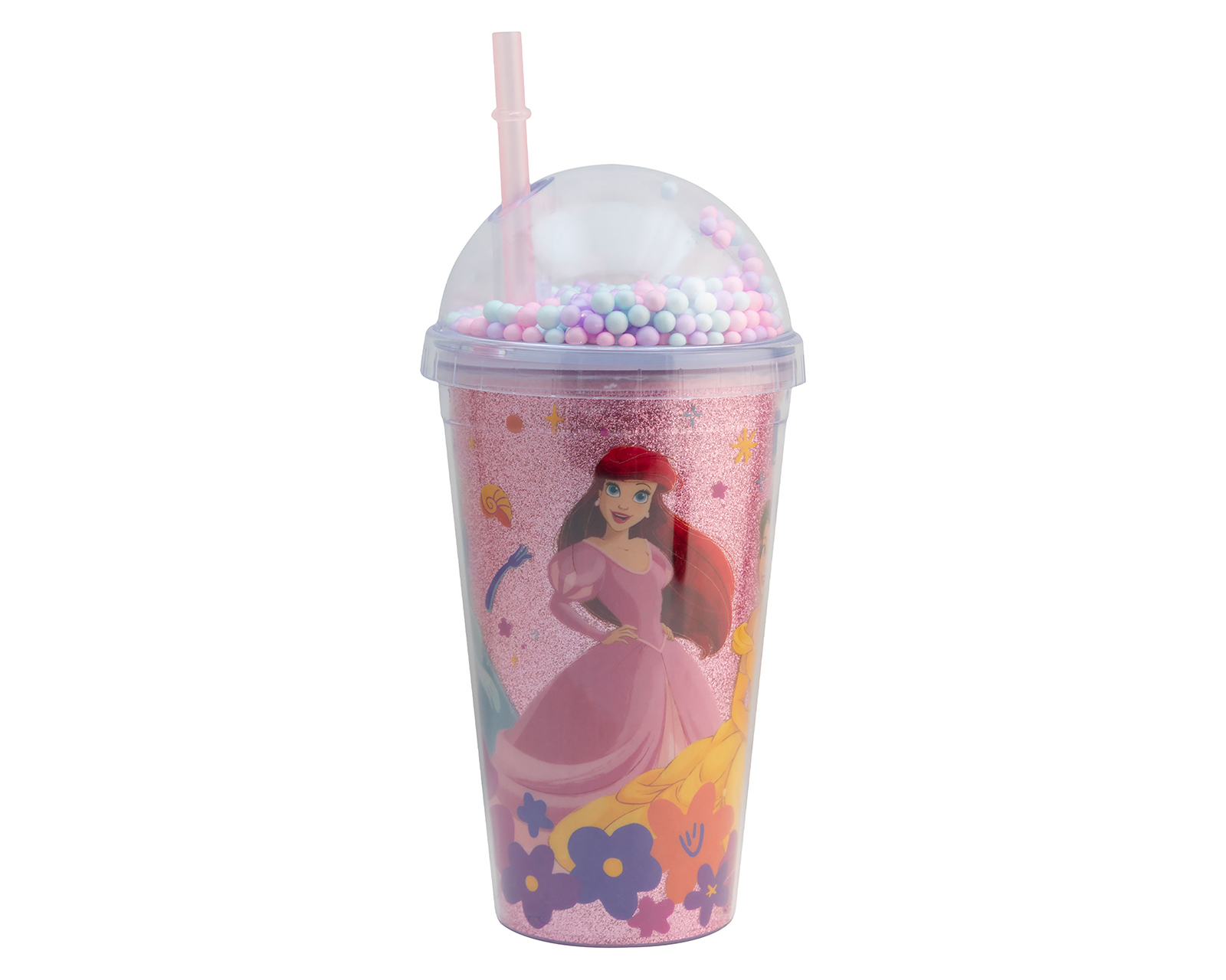 Foto 1 | Foto 1 | Vaso con Popote de Plástico Fun Kids Princesas 480 ml