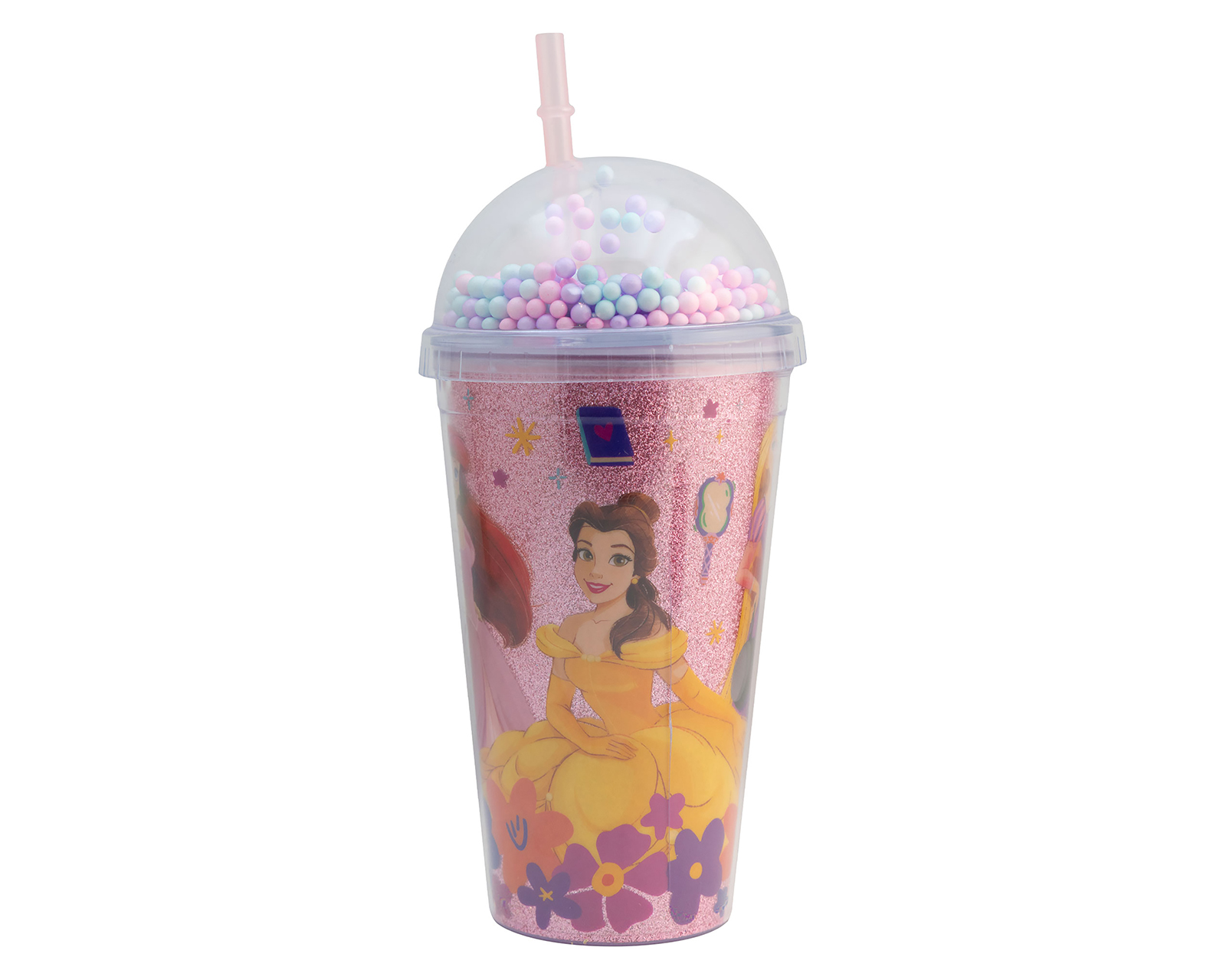 Foto 2 | Foto 2 | Vaso con Popote de Plástico Fun Kids Princesas 480 ml