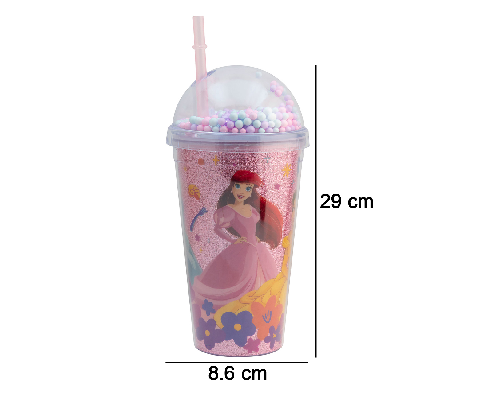 Foto 7 pulgar | Foto 6 | Vaso con Popote de Plástico Fun Kids Princesas 480 ml