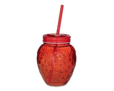 Foto 2 | Foto 2 | Vaso de Vidrio con Popote Starhaus 600 ml 4 Piezas