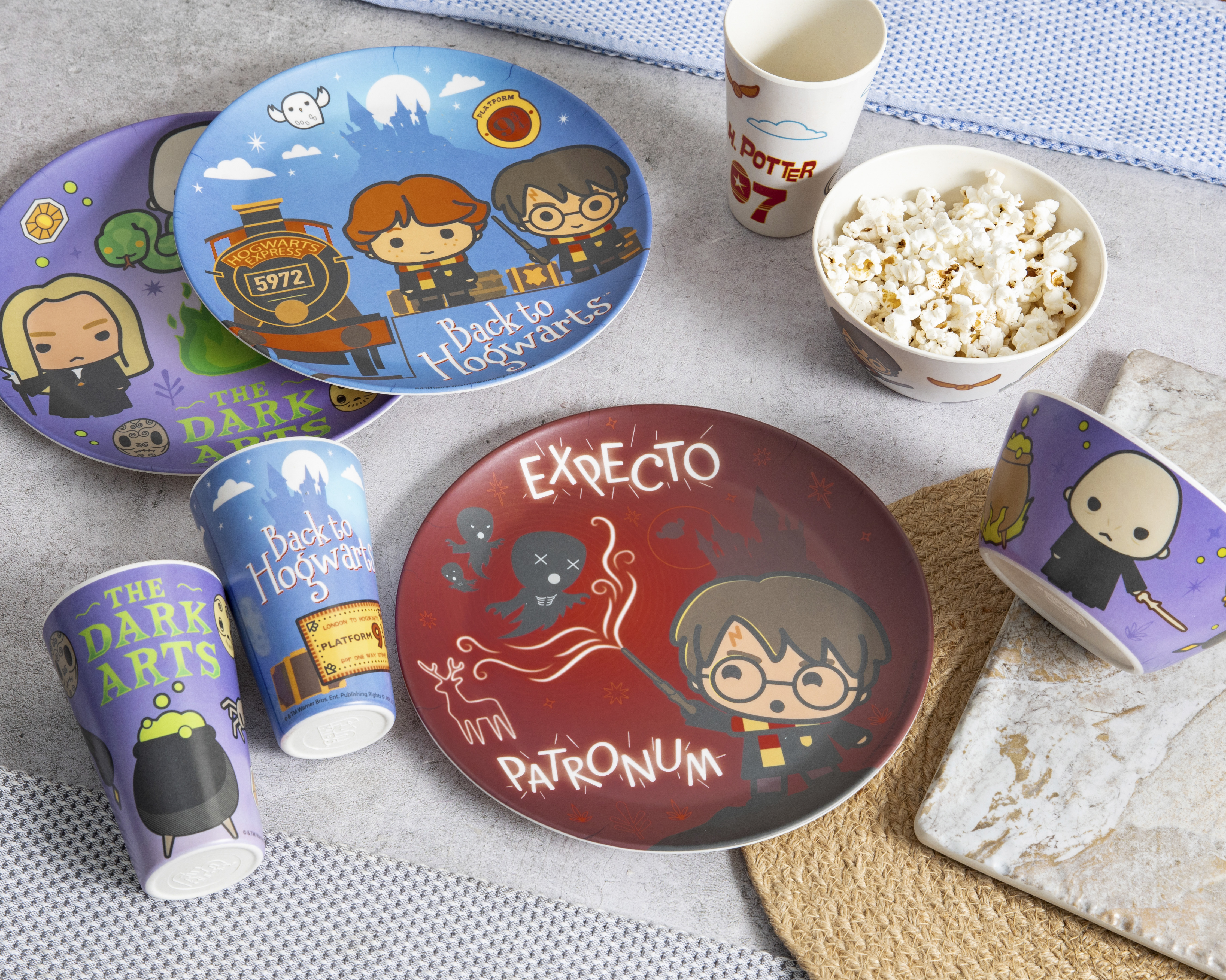 Vajilla de Bambú Harry Potter Multicolor para 4 Personas 12 Piezas