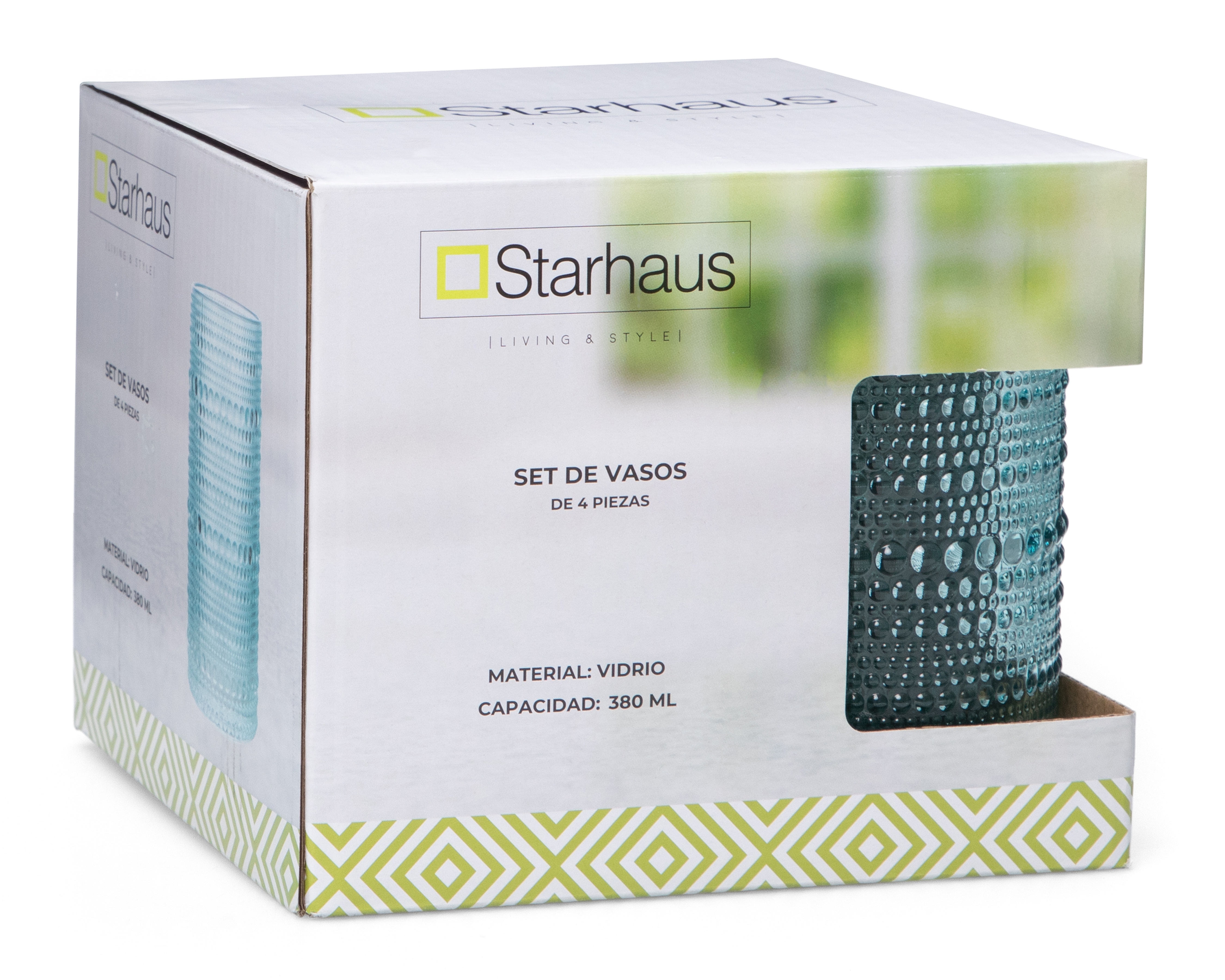 Foto 2 | Foto 2 | Vaso de Vidrio Starhaus 380 ml 4 Piezas