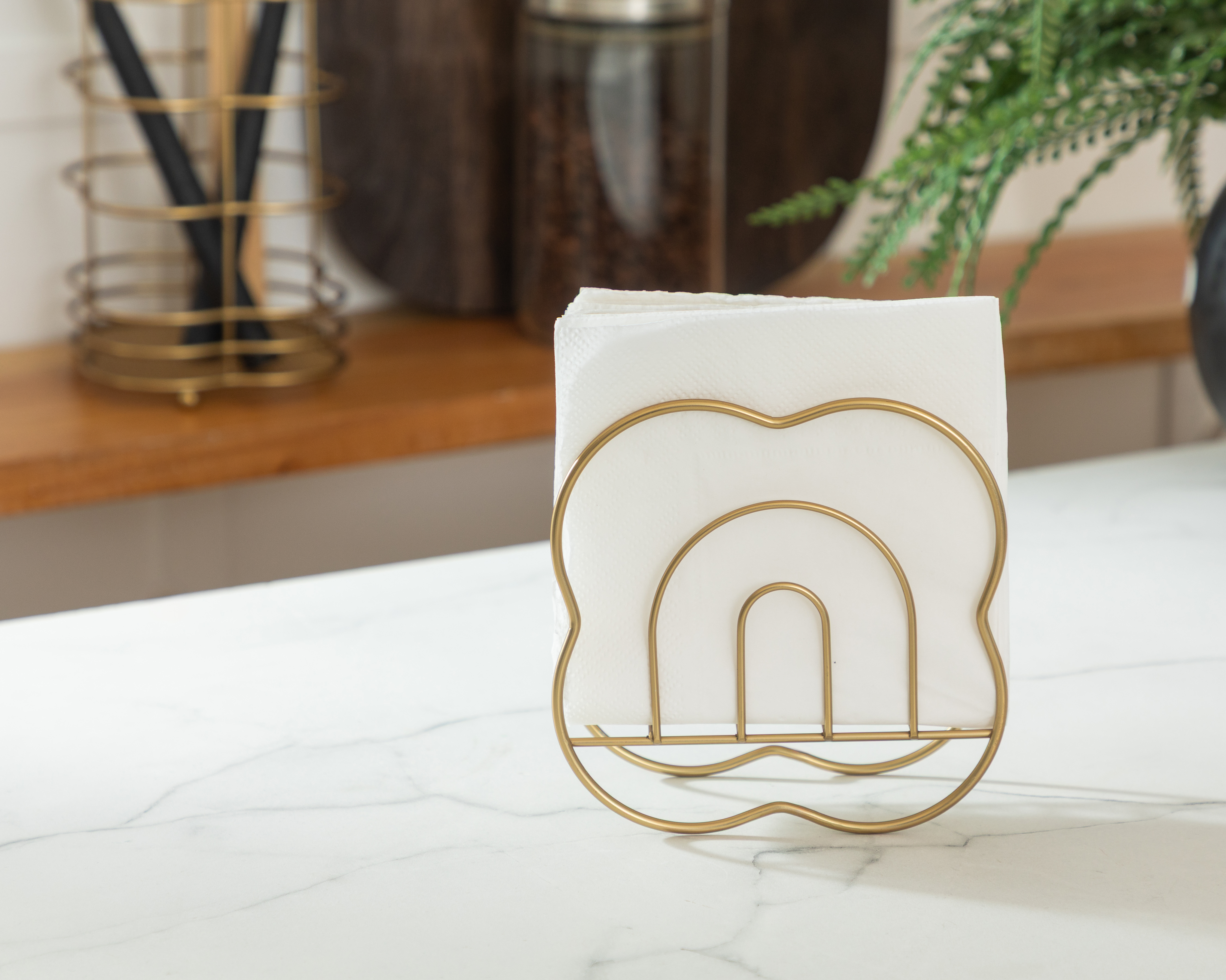 Foto 5 pulgar | Foto 4 | Servilletero de Metal Starhaus Latón