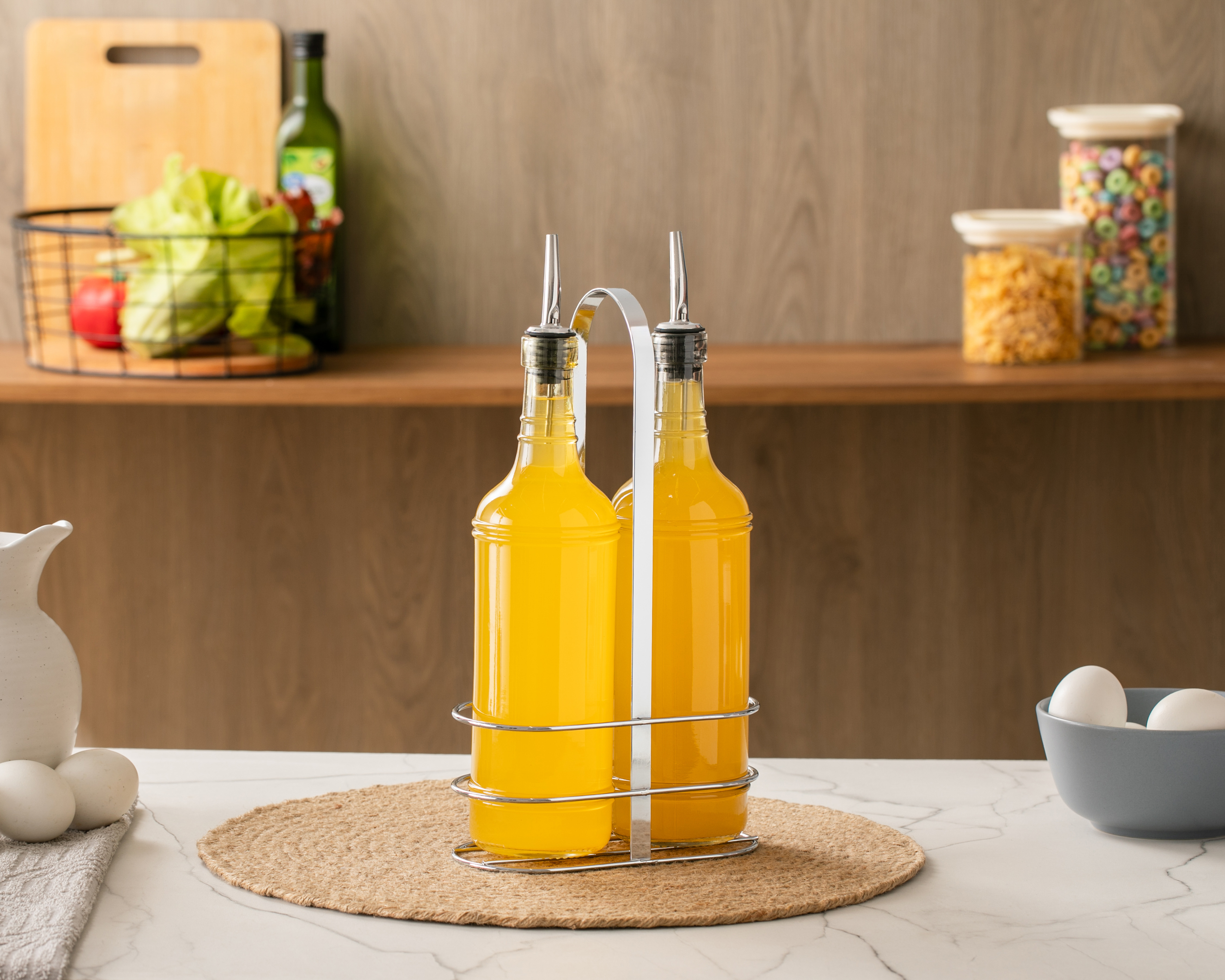 Foto 5 pulgar | Foto 4 | Juego de Aceiteras de Vidrio Starhaus 2 Piezas