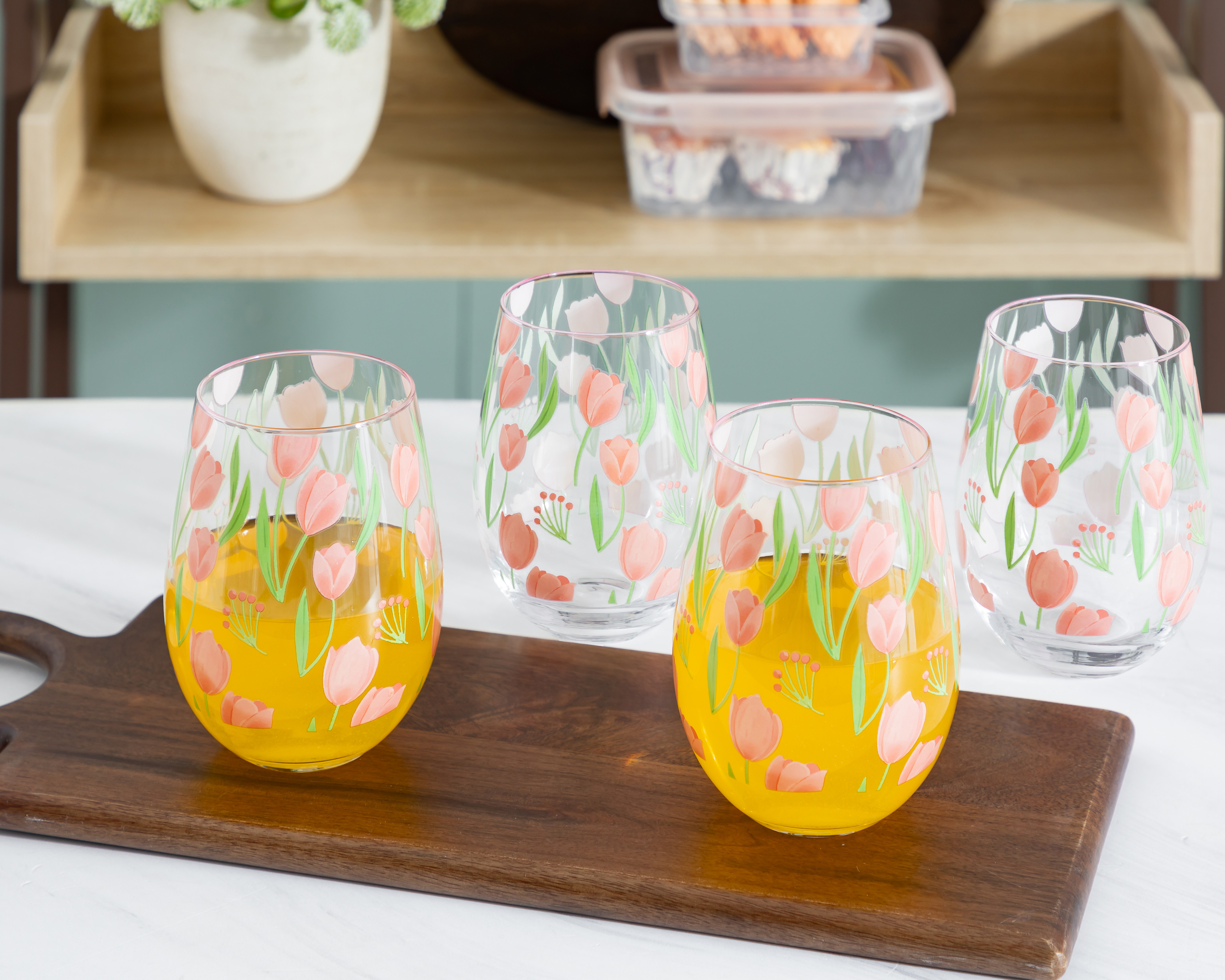 Foto 3 | Foto 3 | Juego de Vasos de Vidrio Starhaus 4 Piezas