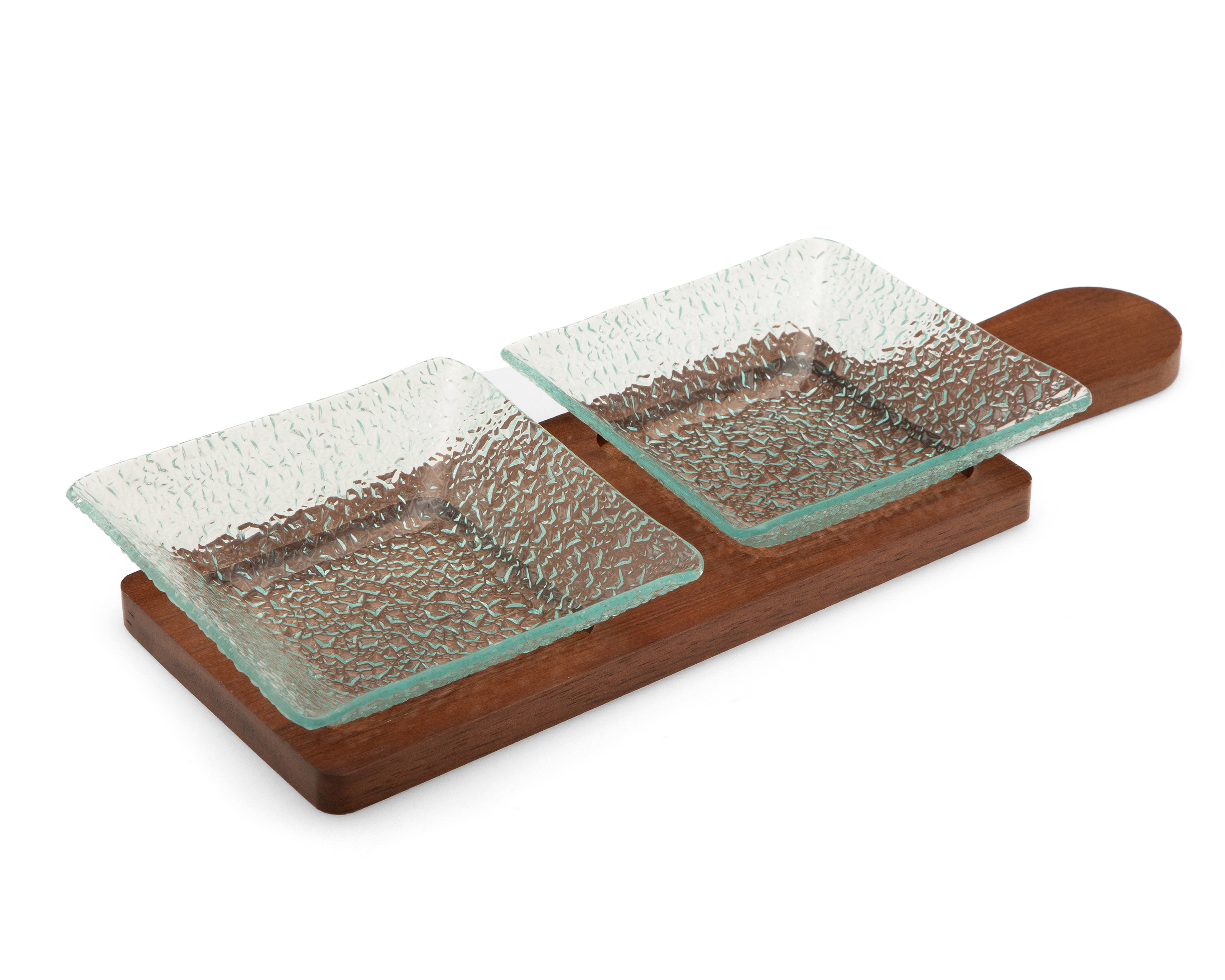 Botanero Starhaus de Vidrio con Base de Madera