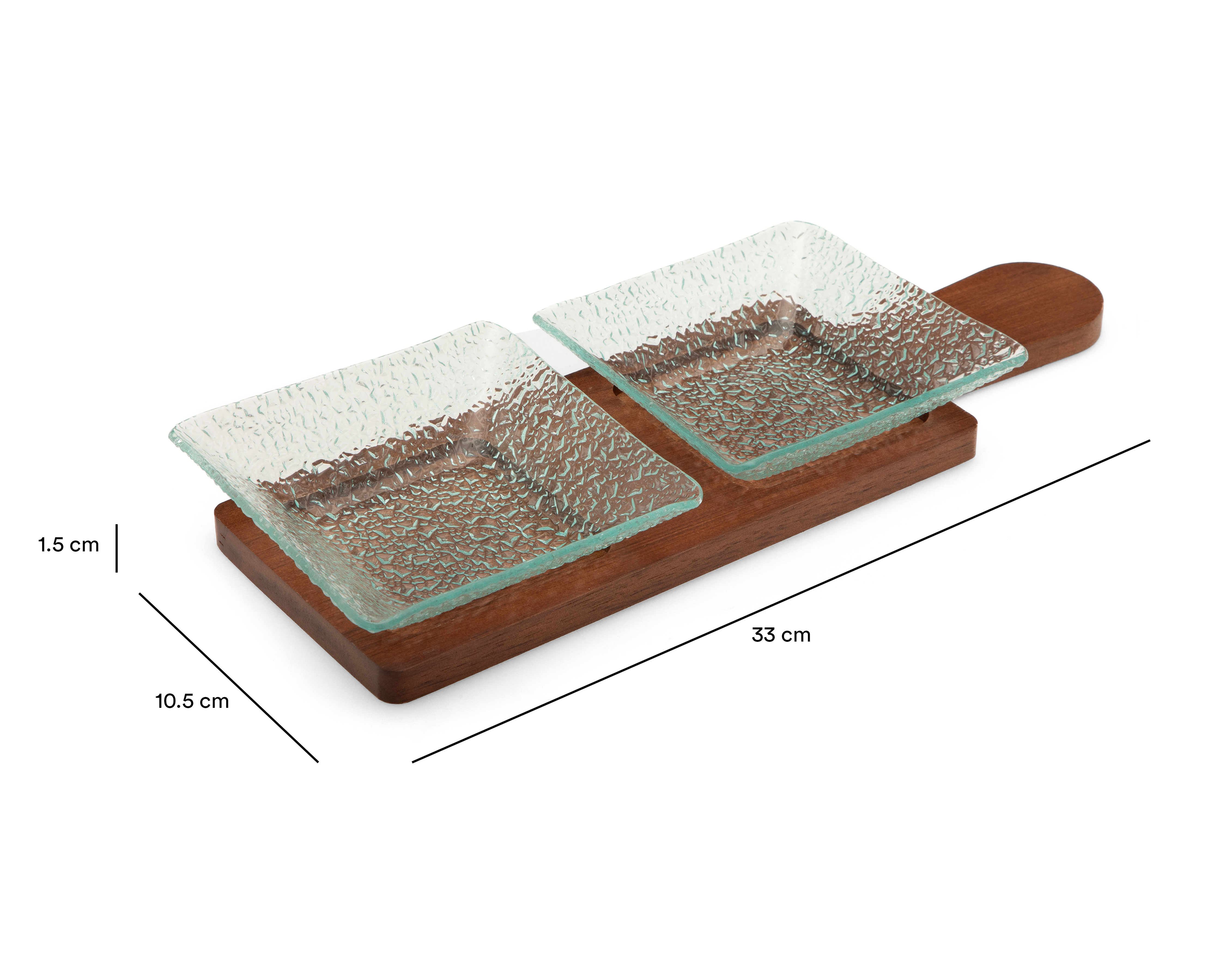 Foto 8 pulgar | Foto 7 | Botanero Starhaus de Vidrio con Base de Madera