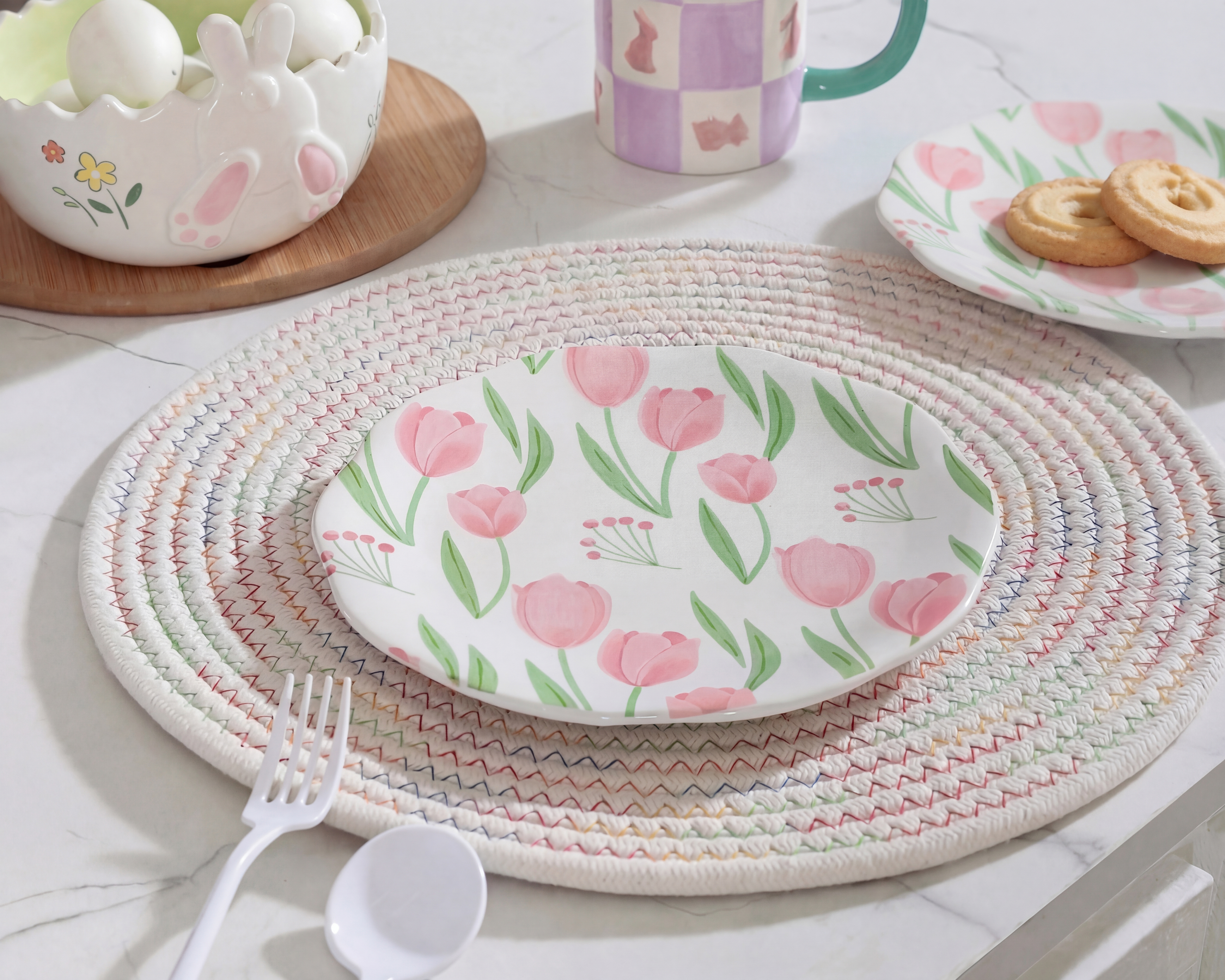 Foto 4 | Foto 4 | Plato de Cerámica Multicolor 2 Piezas