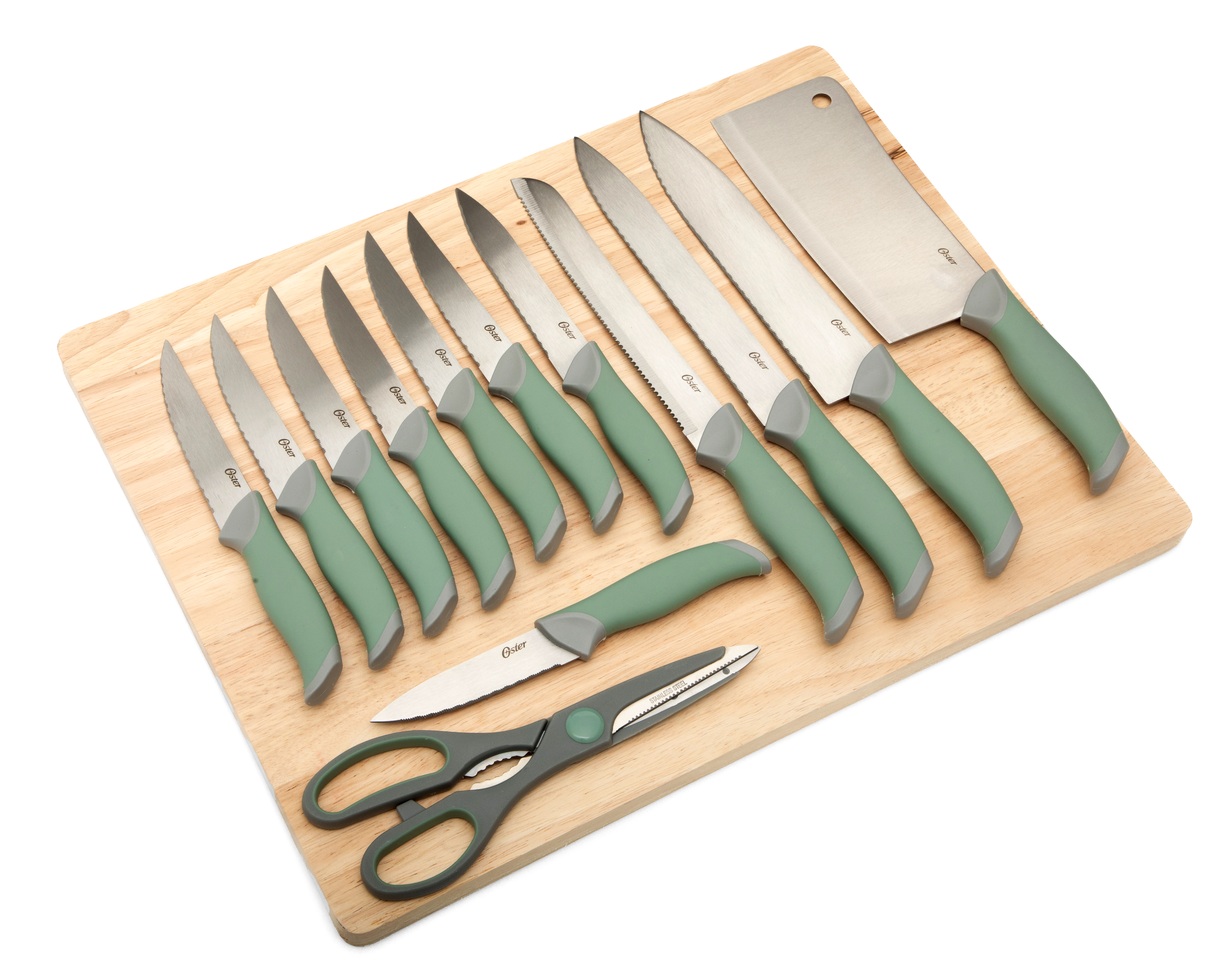 Juego de Cuchillos Oster con Tijeras 14 Piezas