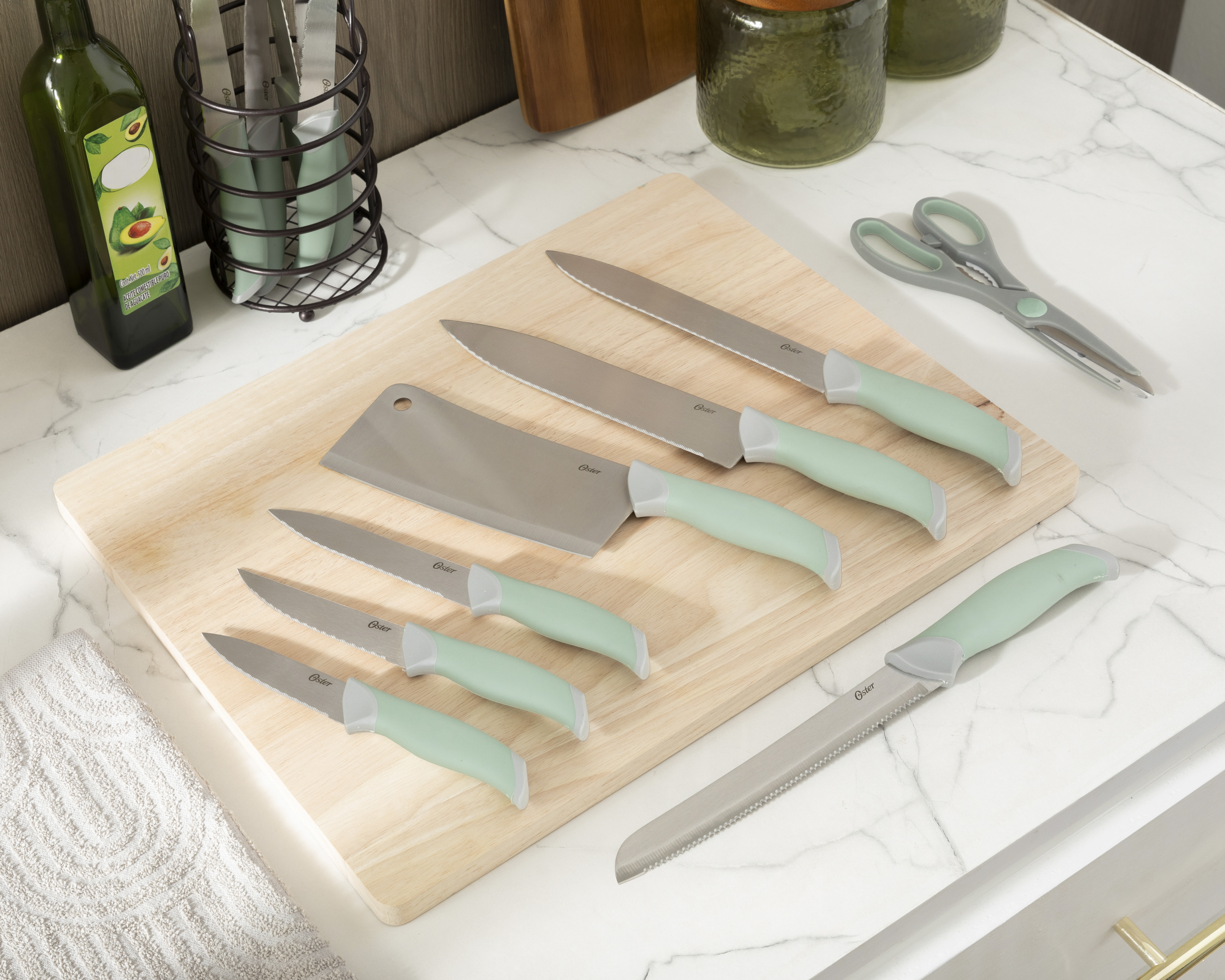 Foto 8 pulgar | Foto 7 | Juego de Cuchillos Oster con Tijeras 14 Piezas