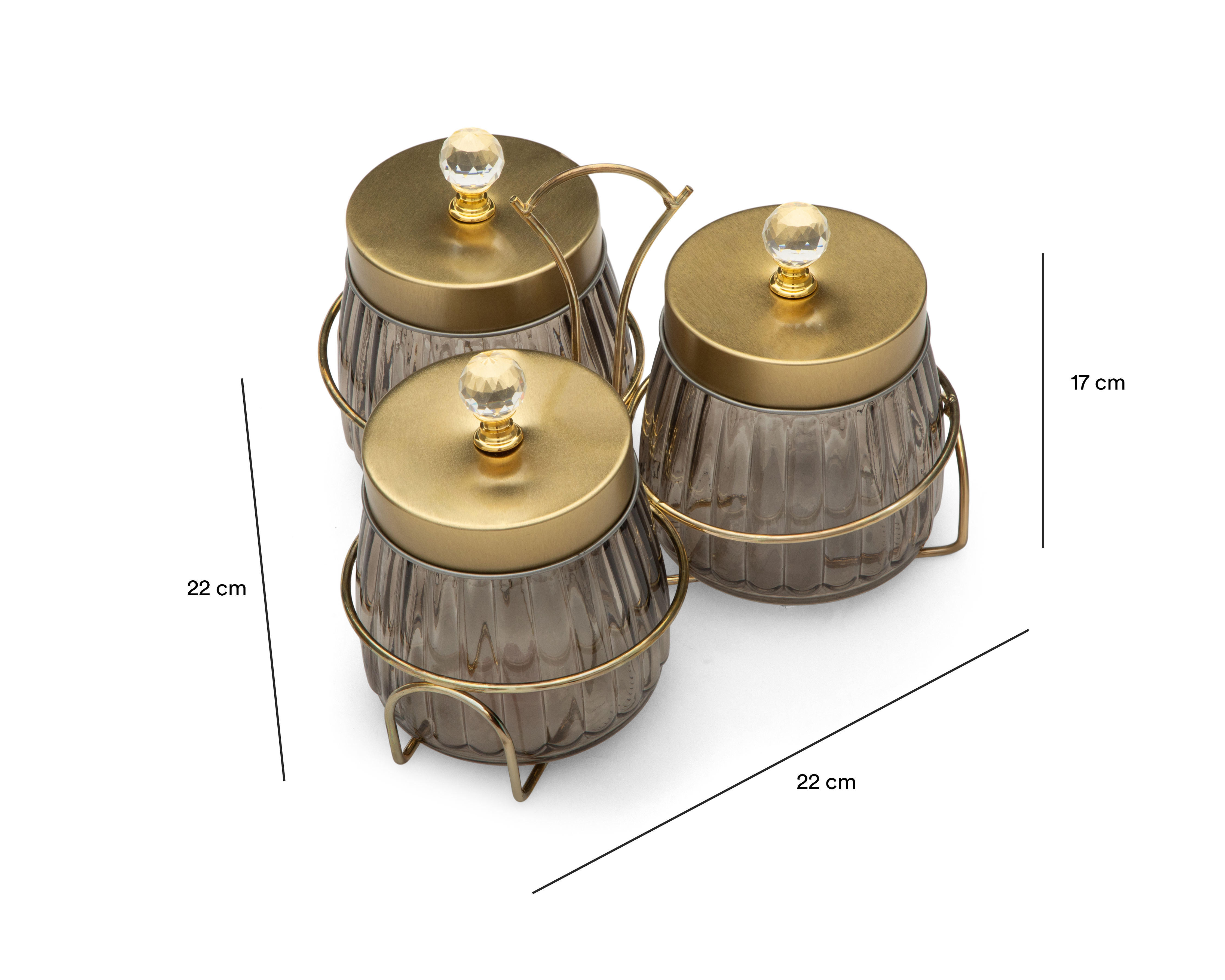 Foto 6 pulgar | Foto 5 | Contenedor de Vidrio Starhaus 3 Piezas