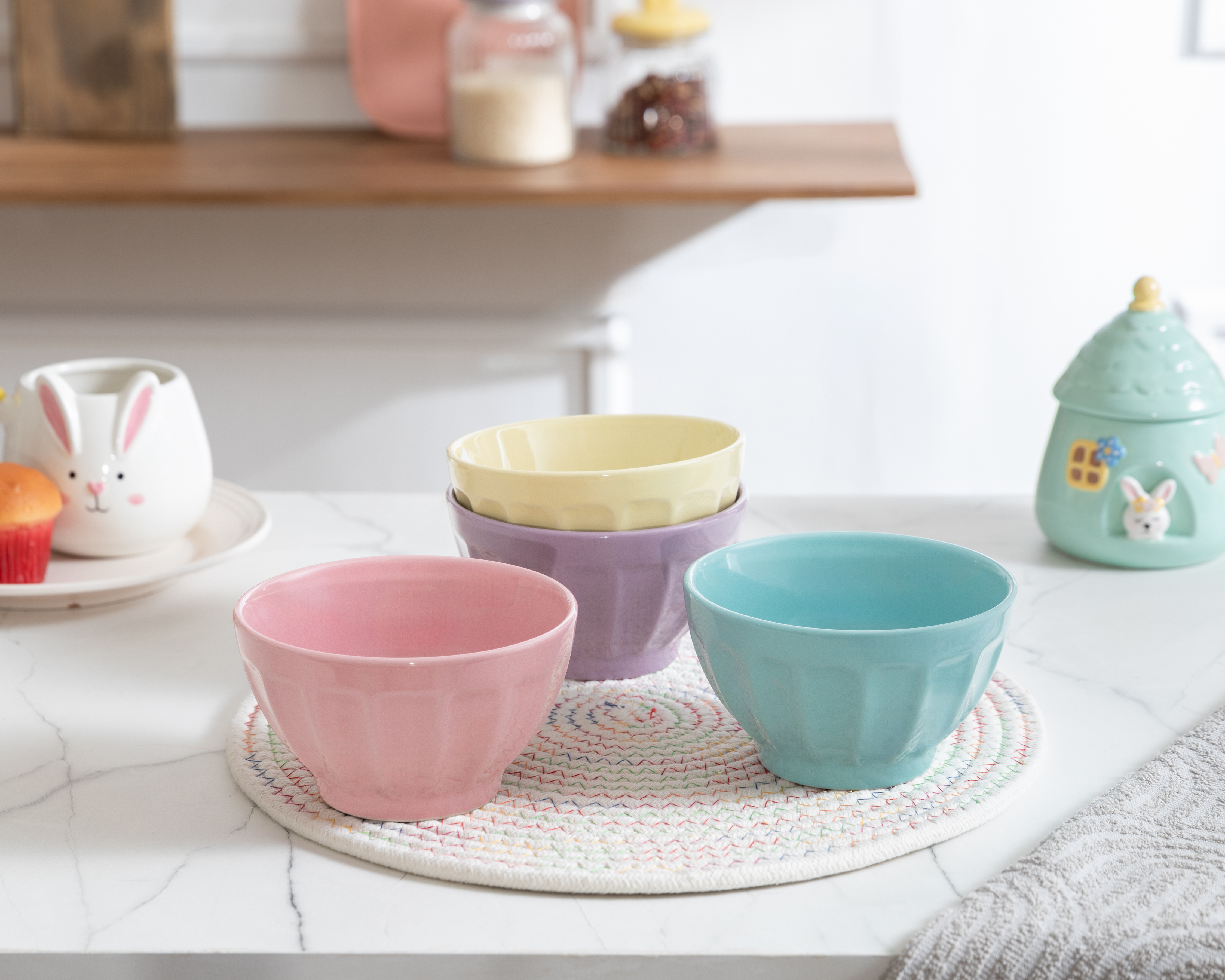 Foto 6 pulgar | Foto 5 | Bowl de Cerámica Multicolor 4 Piezas