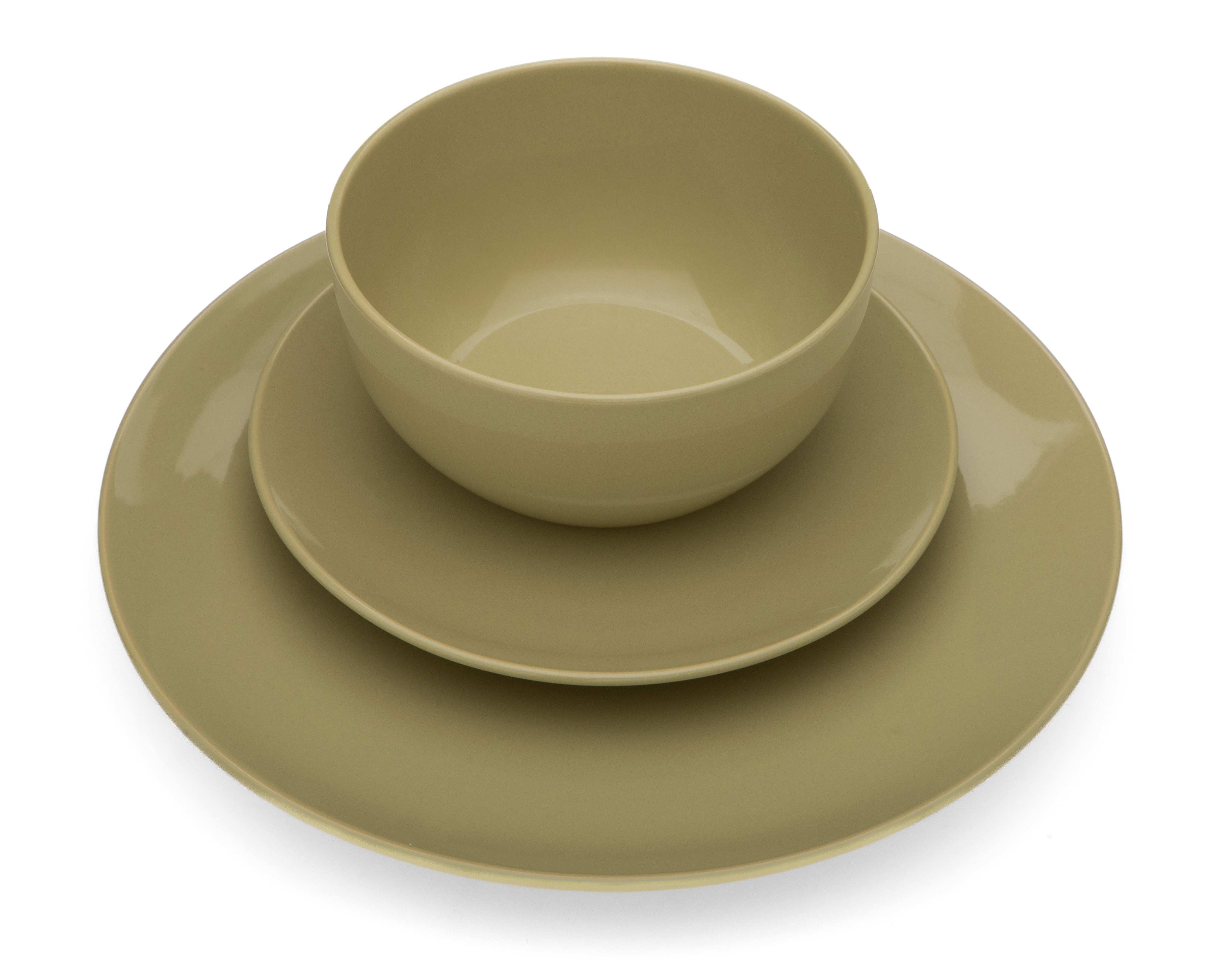 Foto 2 | Foto 2 | Vajilla de Cerámica Verde para 4 Personas 12 Piezas