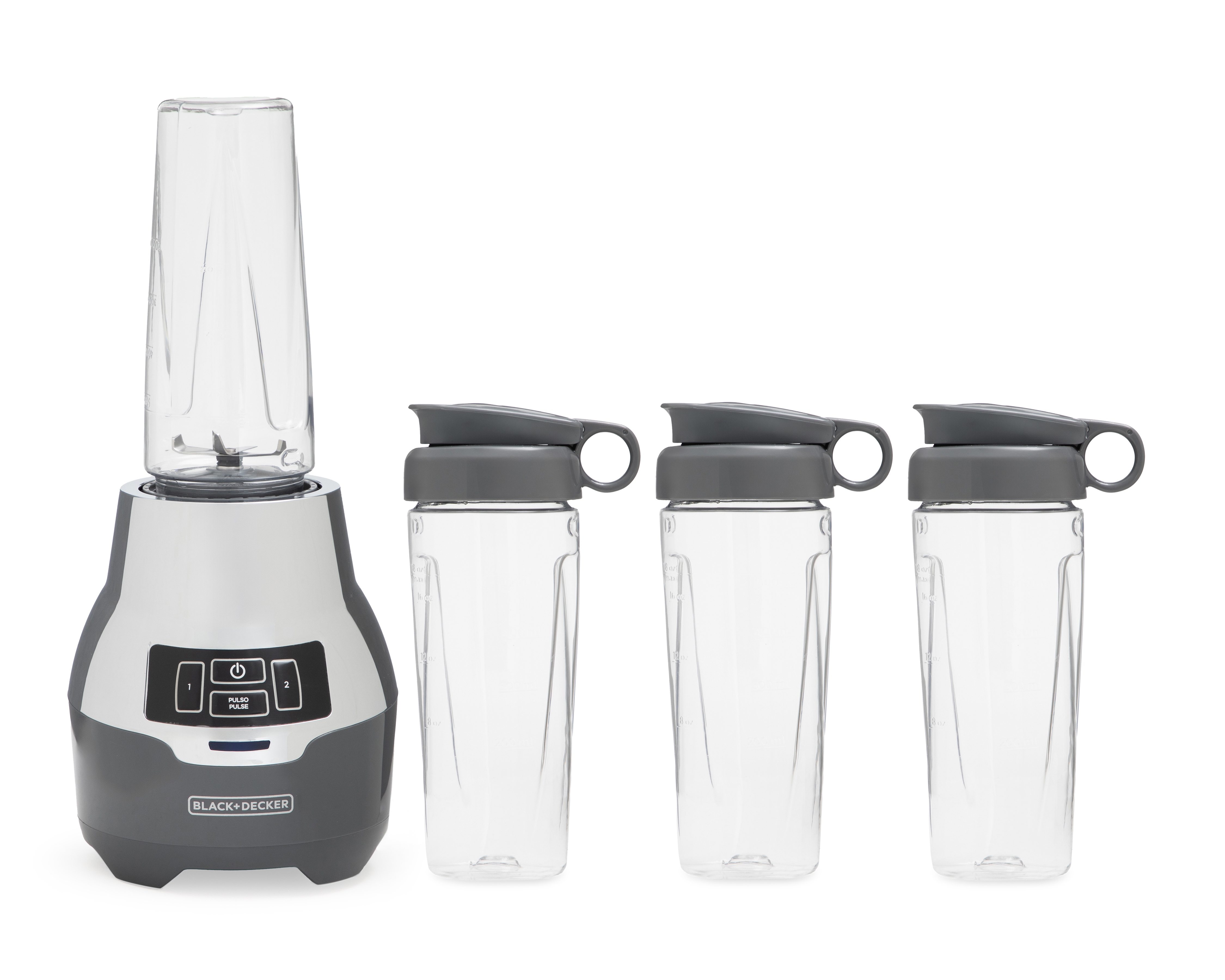 Procesador de Alimentos Black+Decker PB2004G de 2 Velocidades 4 Accesorios