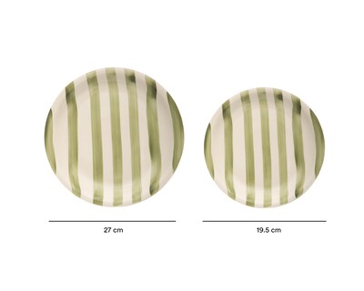 Foto 5 | Foto 5 | Vajilla de Cerámica Verde para 4 Personas 12 Piezas