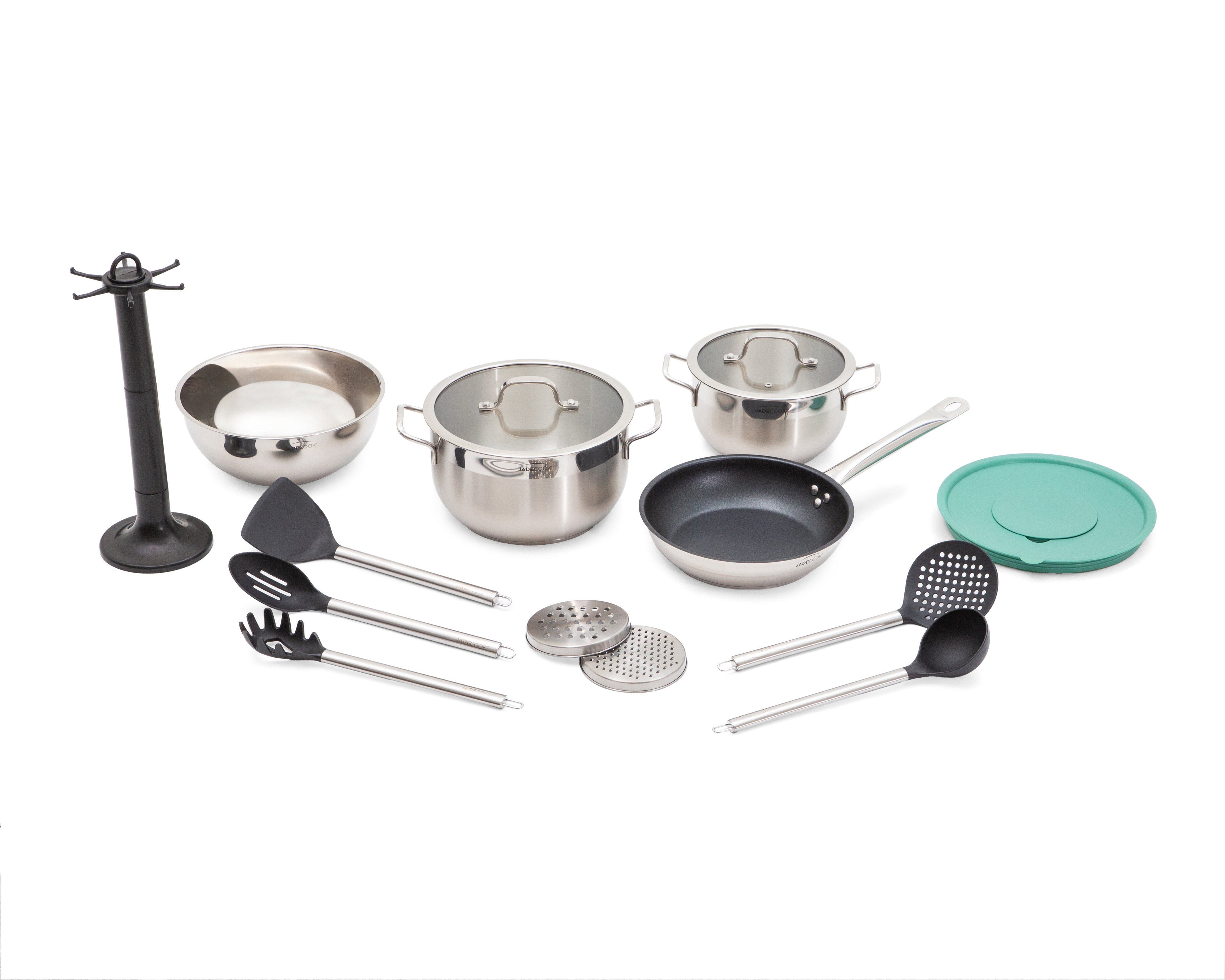 Batería de Cocina Jade Cook Deluxe de Acero Inoxidable 16 Piezas