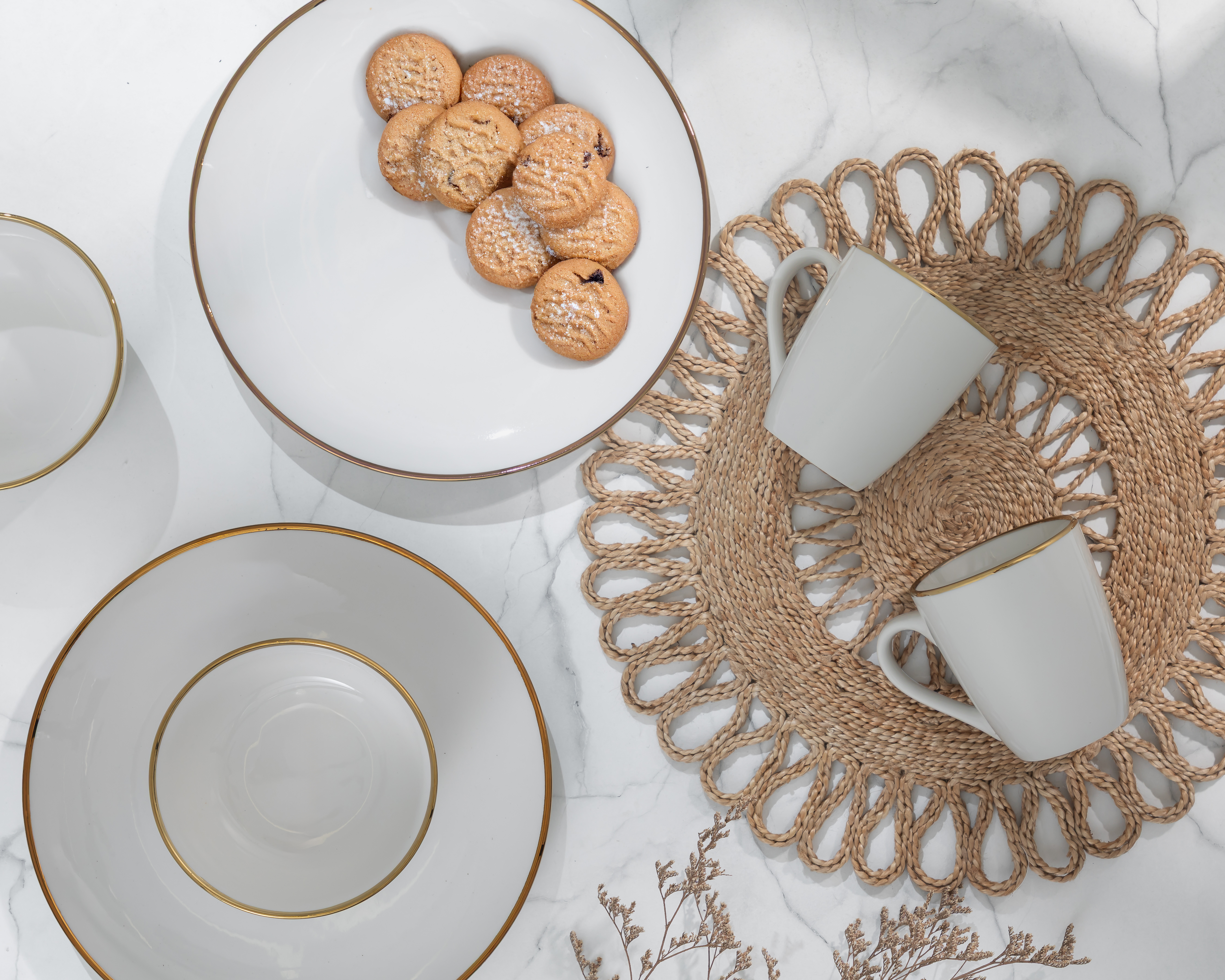 Foto 2 pulgar | Foto 1 | Vajilla de Cerámica Blanca para 4 Personas 12 Piezas