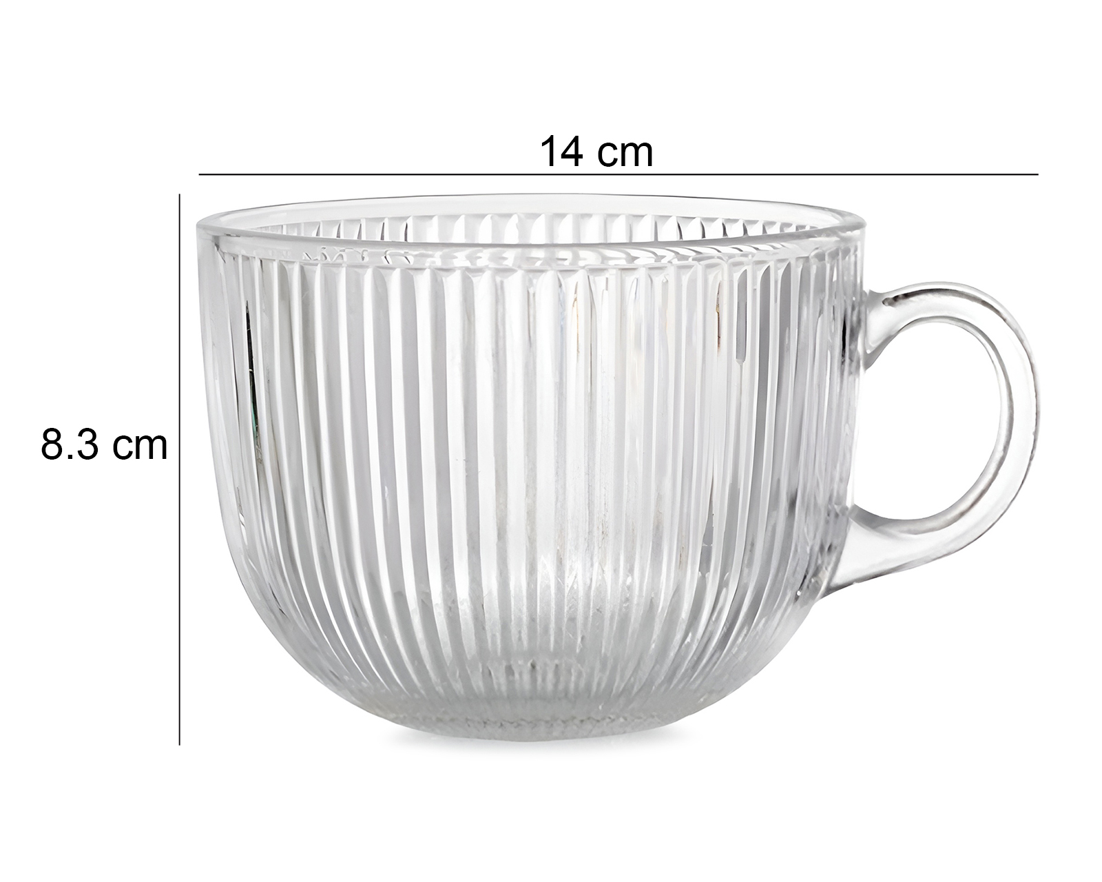 Foto 5 | Foto 5 | Taza de Vidrio Vittori 460 ml 2 Piezas