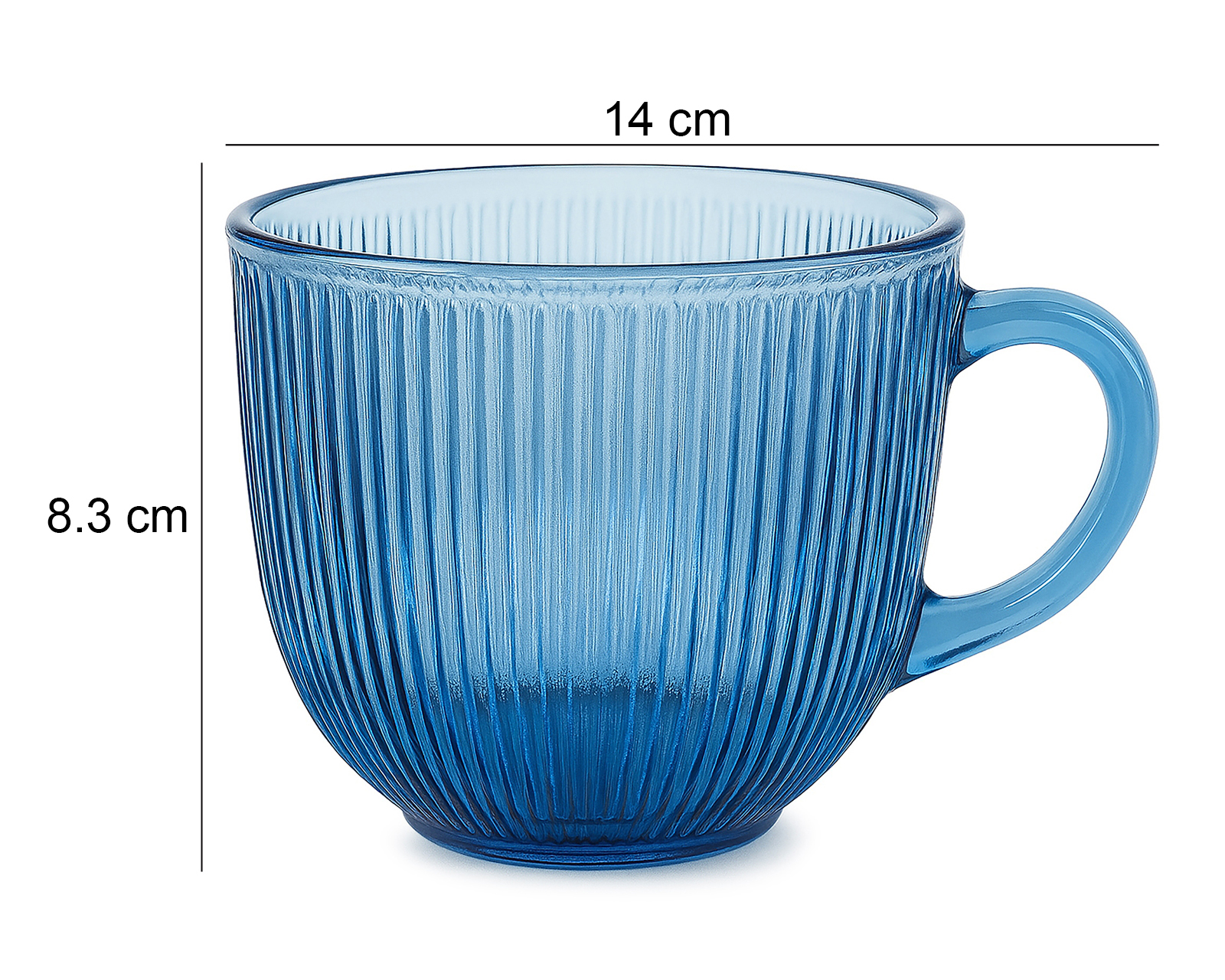 Foto 5 | Foto 5 | Taza de Vidrio Vittori 460 ml 2 Piezas