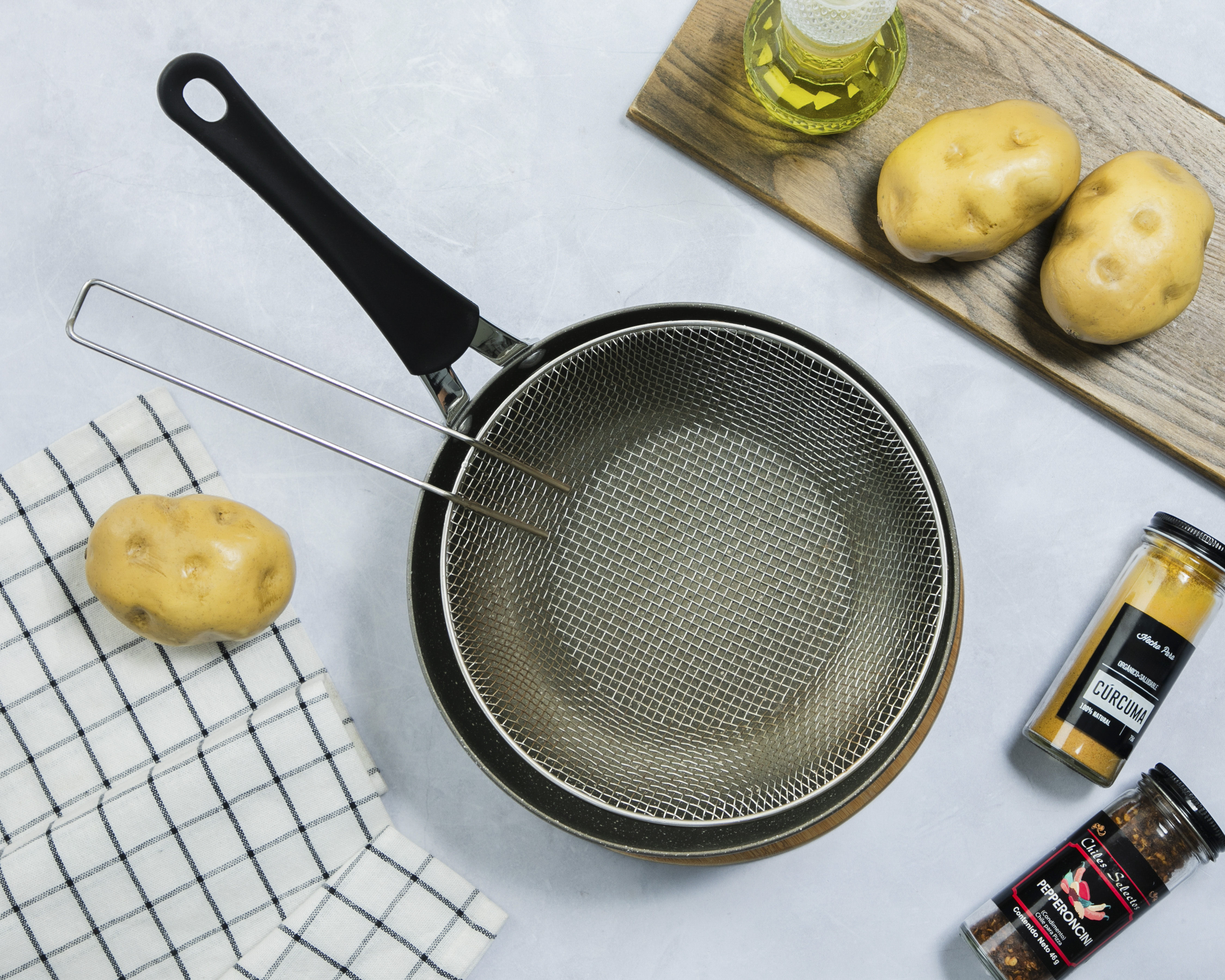 Foto 7 | Foto 7 | Sartén con Freidora Record de Aluminio Antiadherente 24 cm