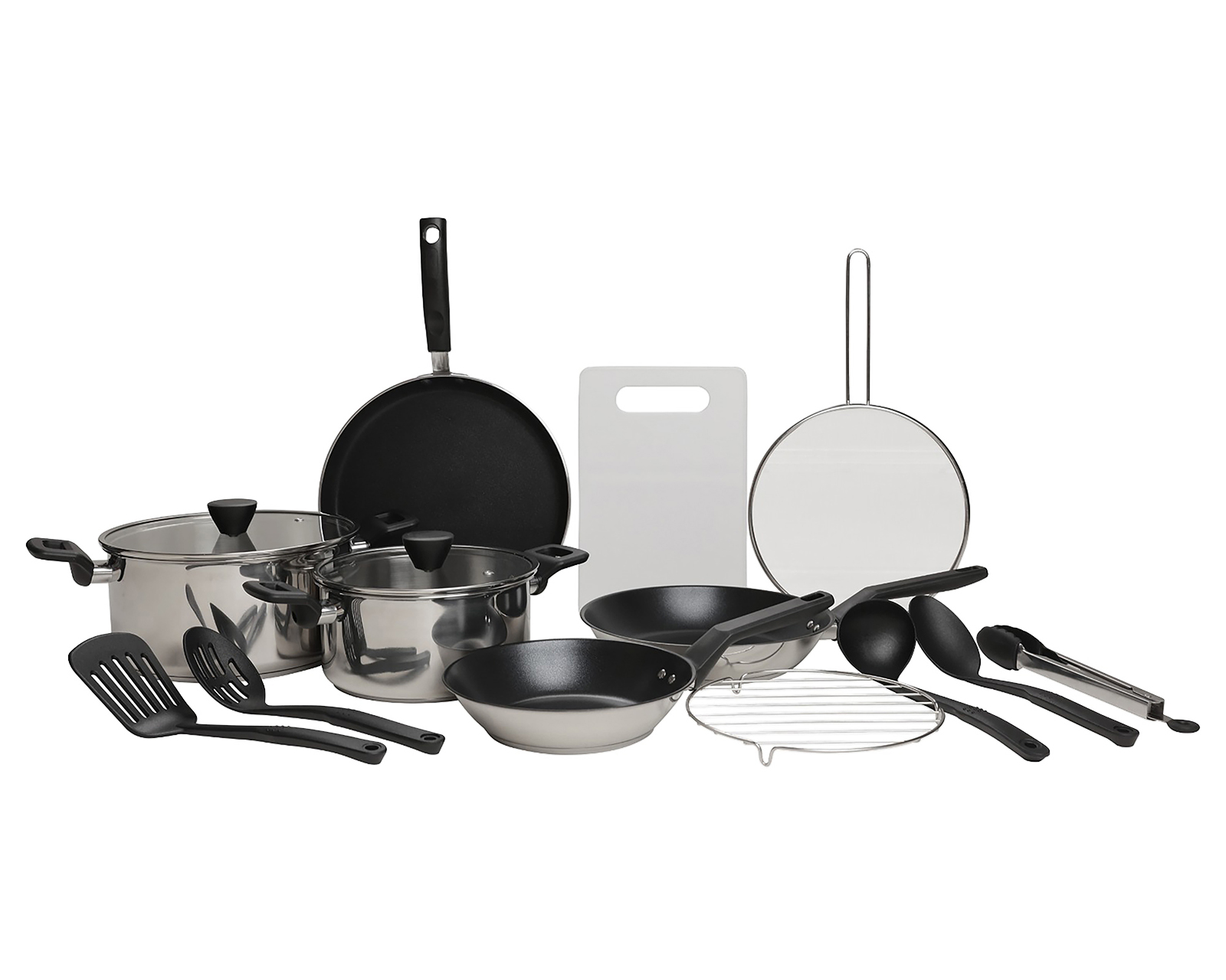 Batería de Cocina Alpro de Acero Inoxidable 15 Piezas