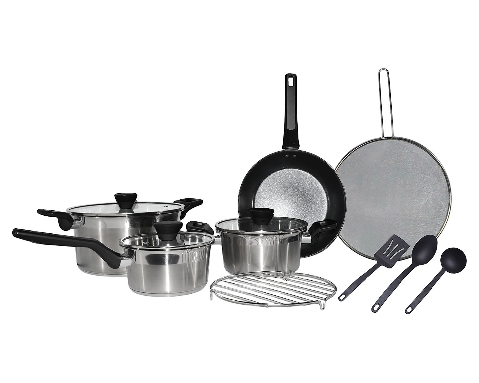 Batería de Cocina Record de Acero Inoxidable 12 Piezas