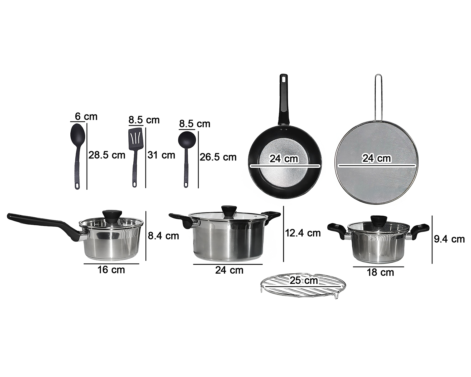 Foto 5 | Foto 5 | Batería de Cocina Record de Acero Inoxidable 12 Piezas